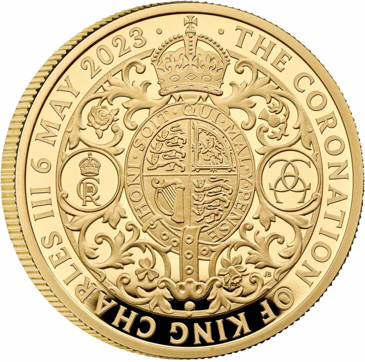 100 Pounds - Charles III Coronation; Gold Proof reverse