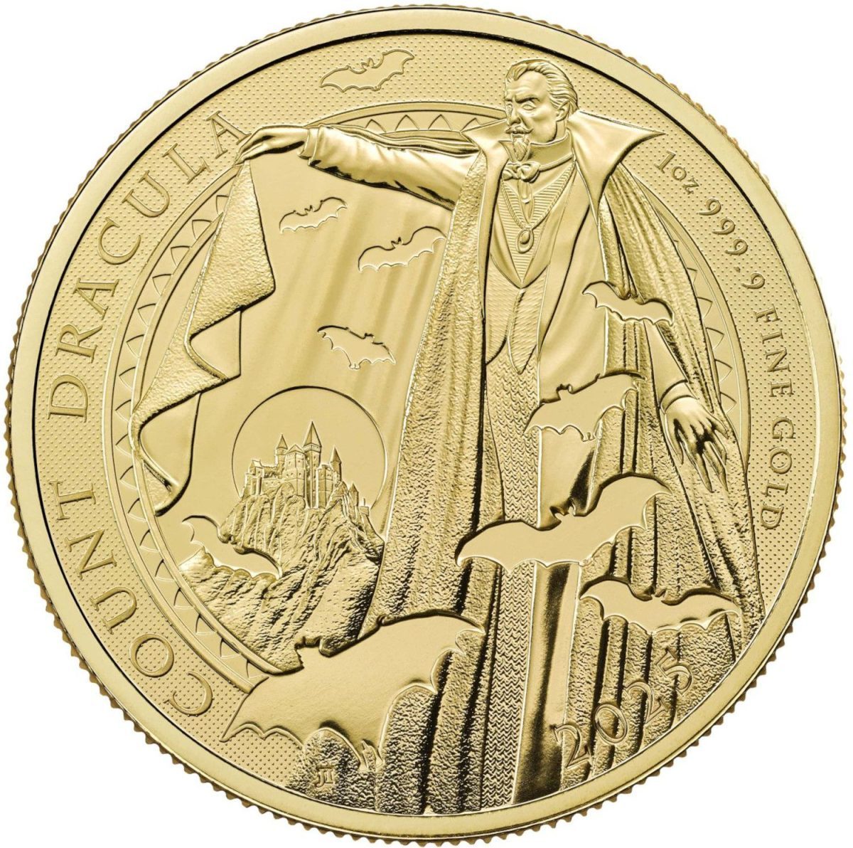 100 Pounds - Charles III Count Dracula; 1oz Fine Gold