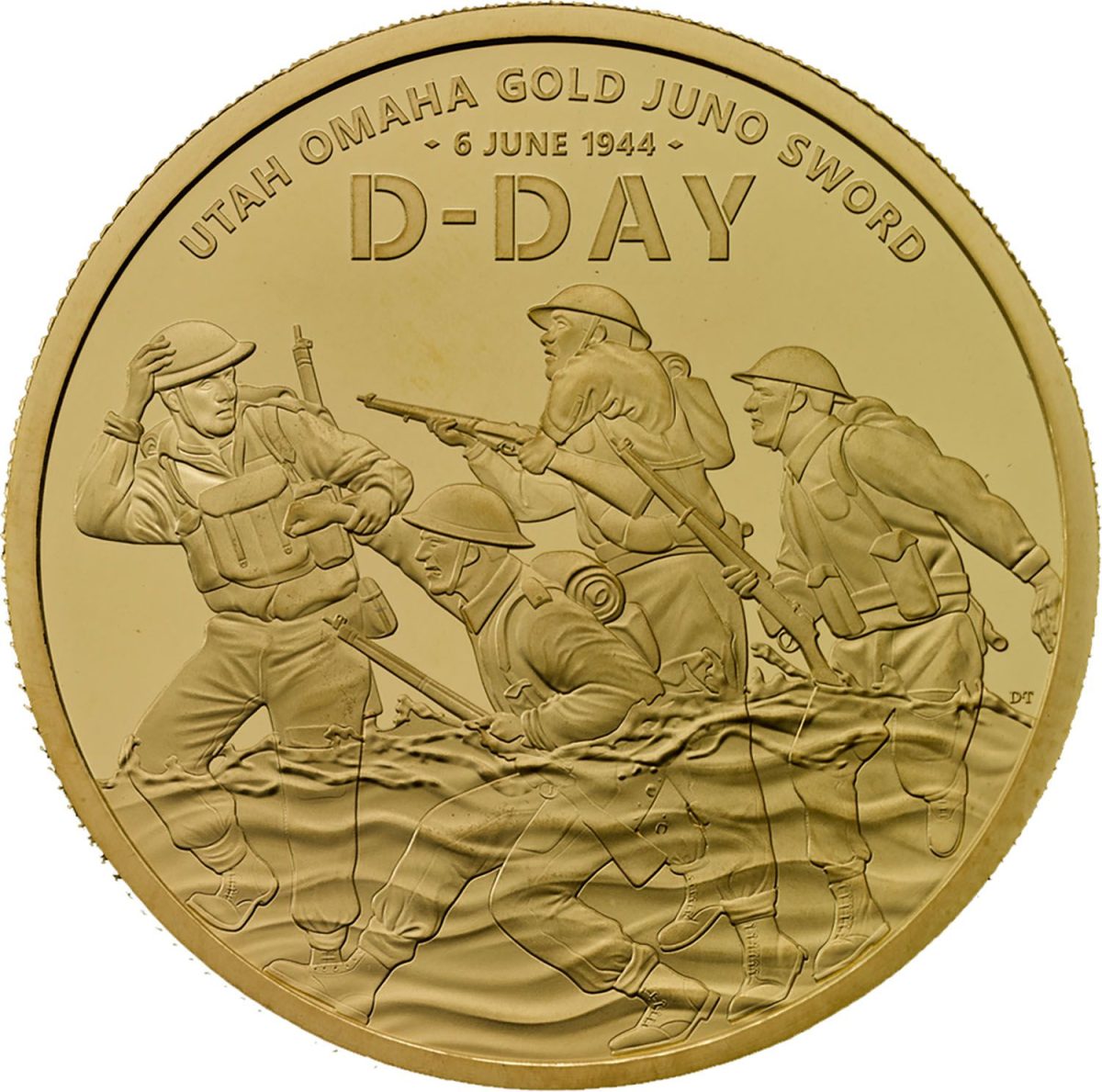100 Pounds - Charles III D-Day 80th Anniversary; Gold Proof reverse