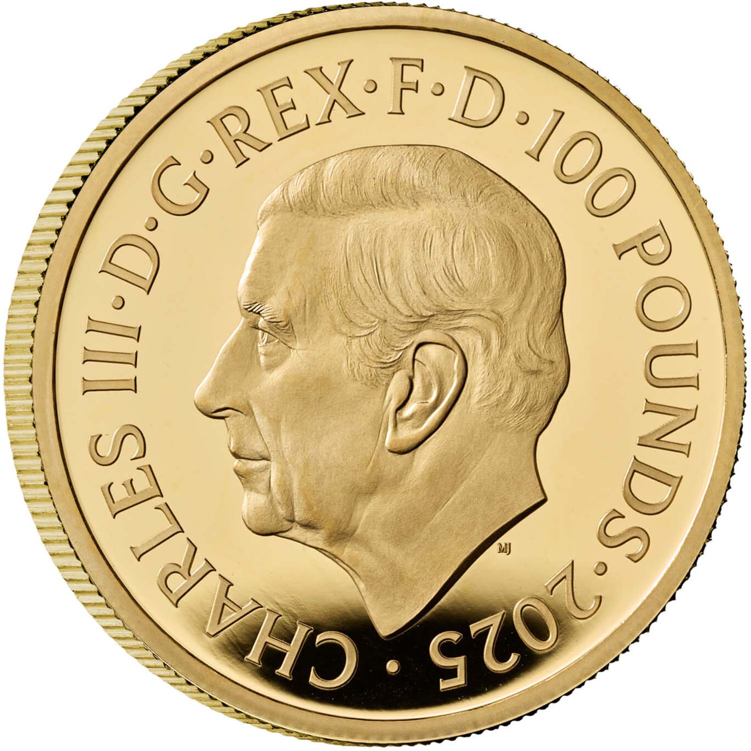 100 Pounds - Charles III Iron Maiden; Gold Proof obverse