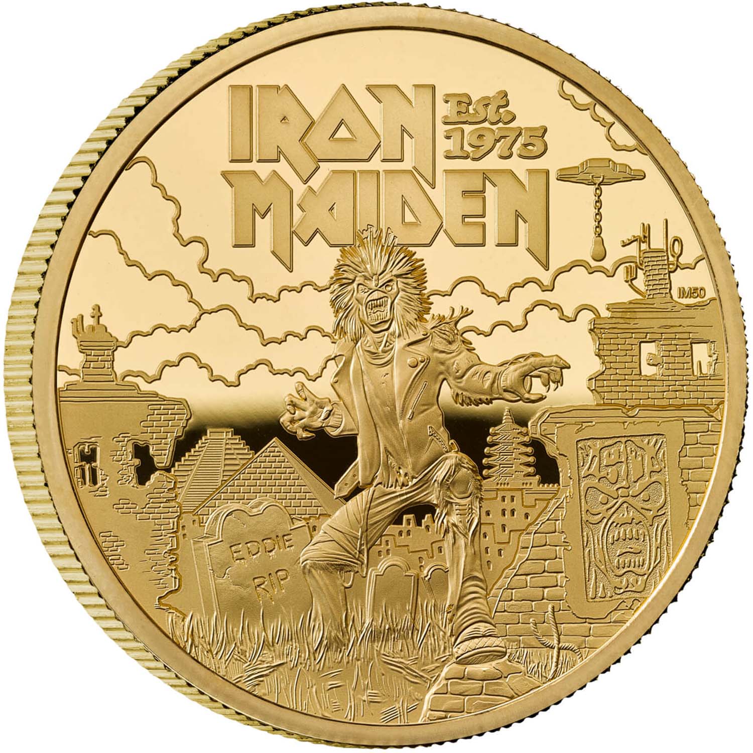 100 Pounds - Charles III Iron Maiden; Gold Proof reverse
