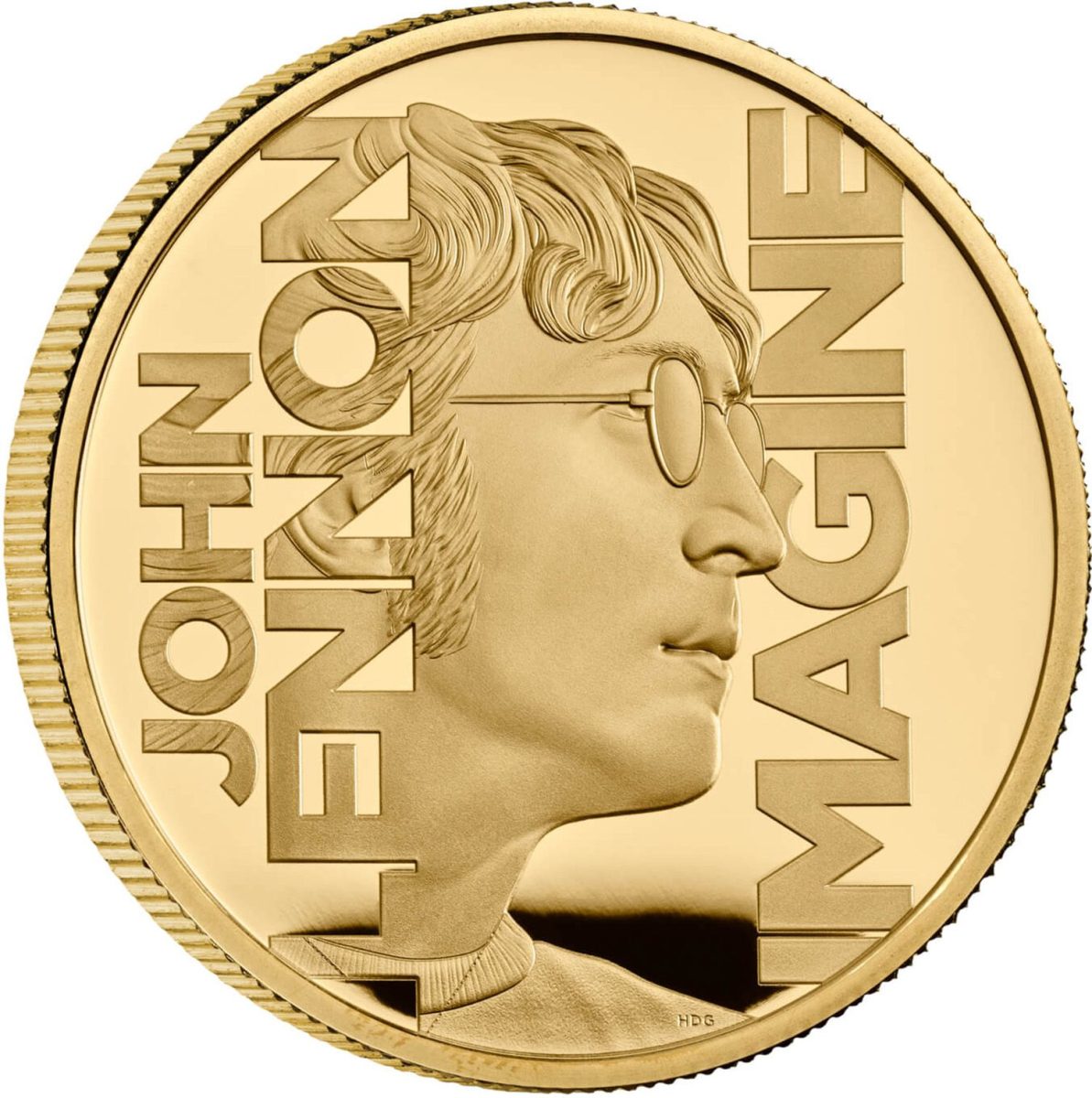 100 Pounds - Charles III John Lennon; Gold Proof reverse