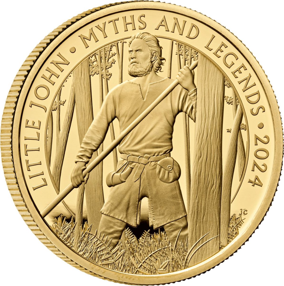 100 Pounds - Charles III Little John; Gold Proof reverse