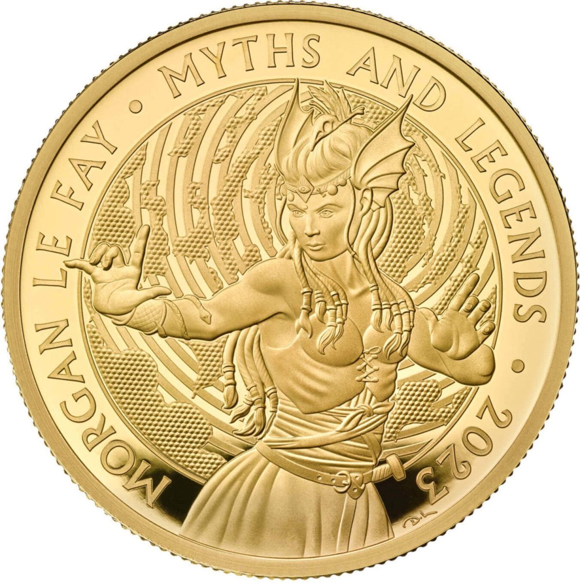 100 Pounds - Charles III Morgan Le Fay; Gold Proof reverse