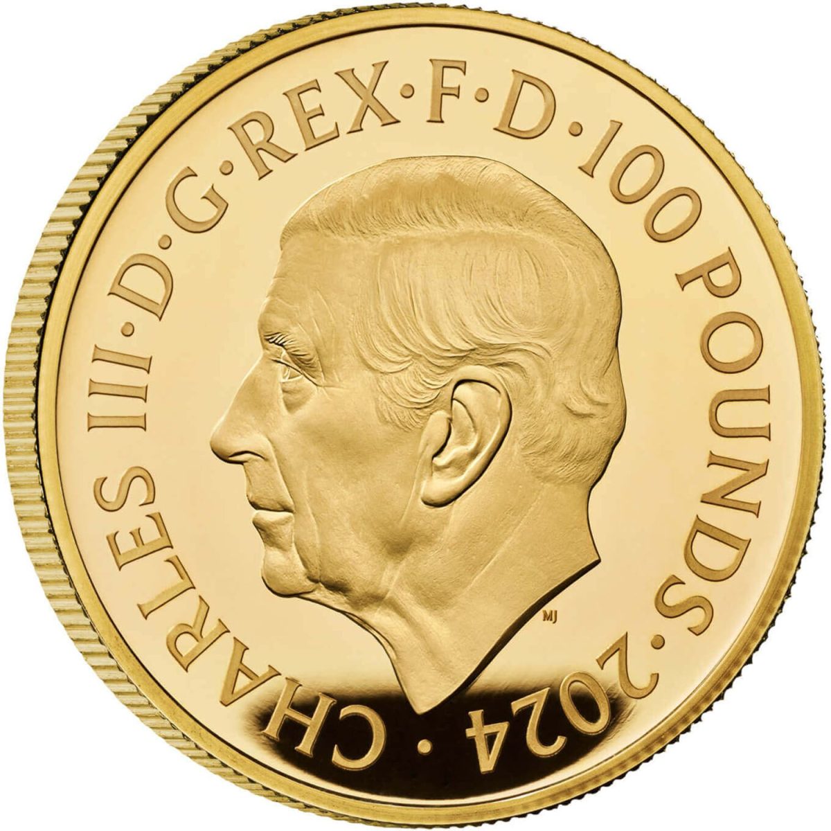 100 Pounds - Charles III Paris; Gold Proof obverse