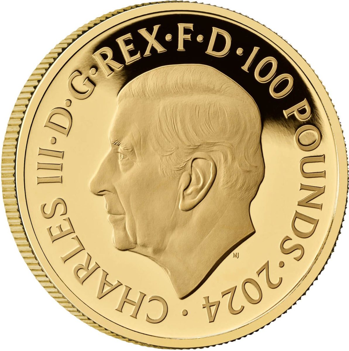 100 Pounds - Charles III Paul McCartney; Gold Proof obverse