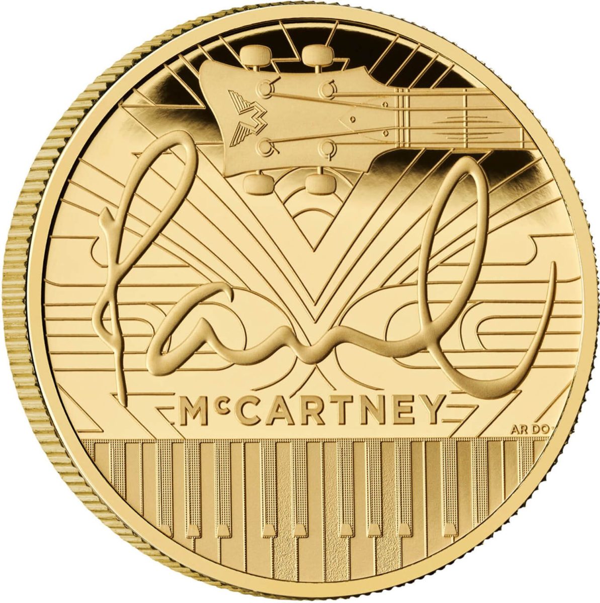 100 Pounds - Charles III Paul McCartney; Gold Proof reverse