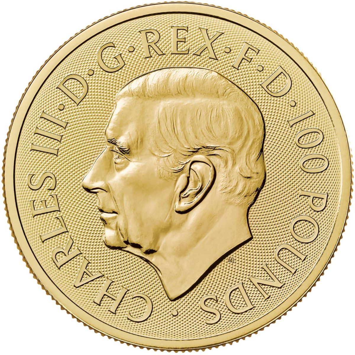 100 Pounds - Charles III Queen's Panther; 1 oz Fine Gold obverse