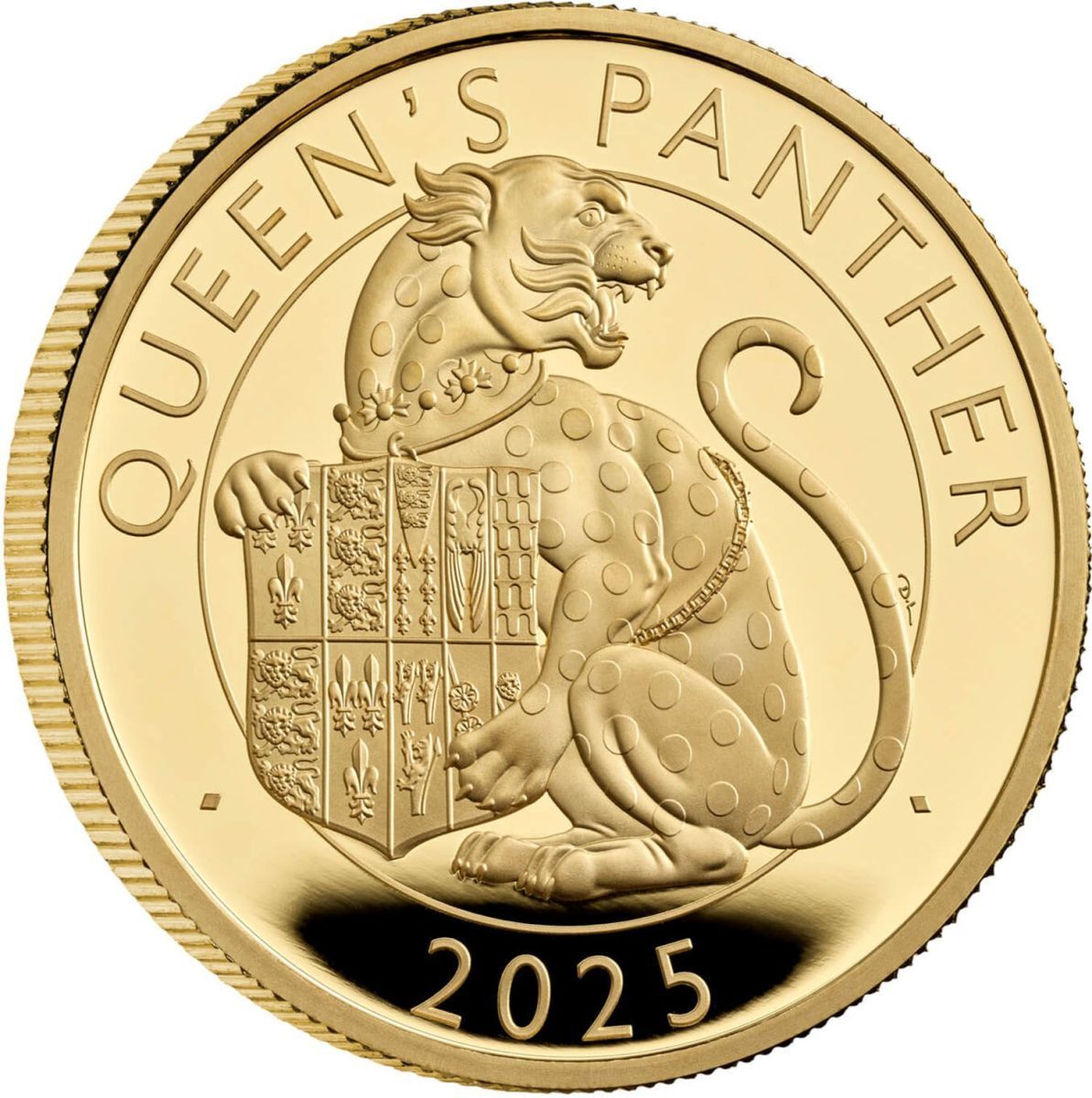 100 Pounds - Charles III Queen's Panther; Gold Proof reverse