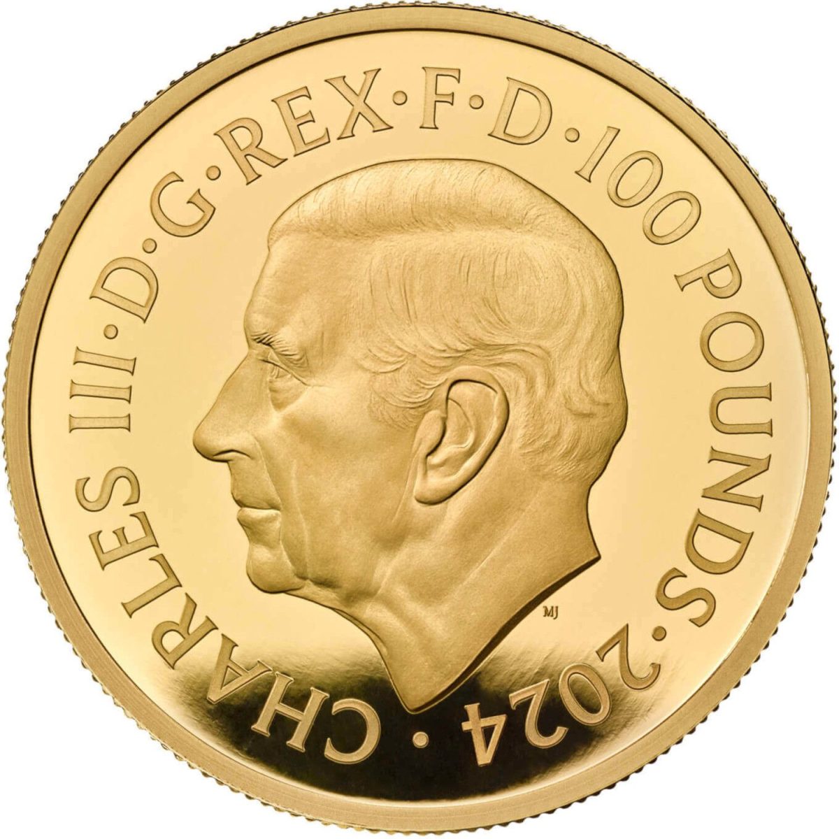 100 Pounds - Charles III Robin Hood; Gold Proof obverse