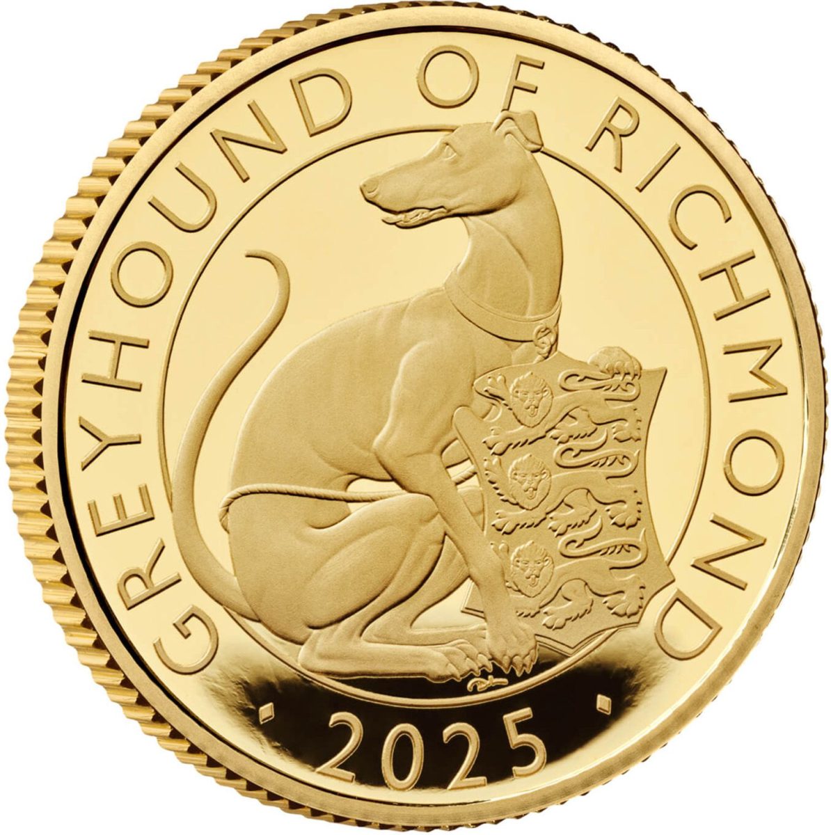 100 Pounds - Charles III The Greyhound of Richmond; Gold Proof reverse