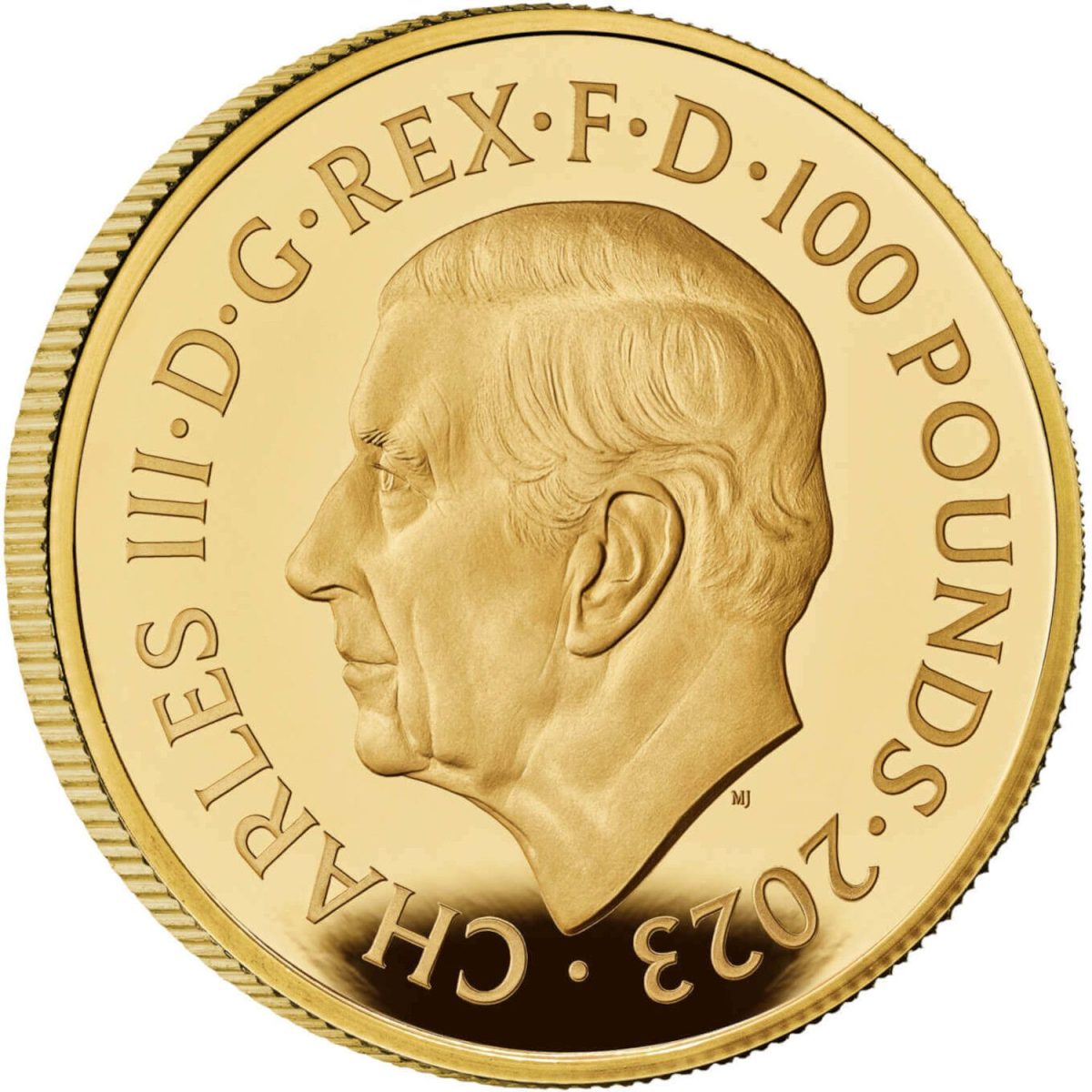 100 Pounds - Charles III The Police; Gold Proof obverse