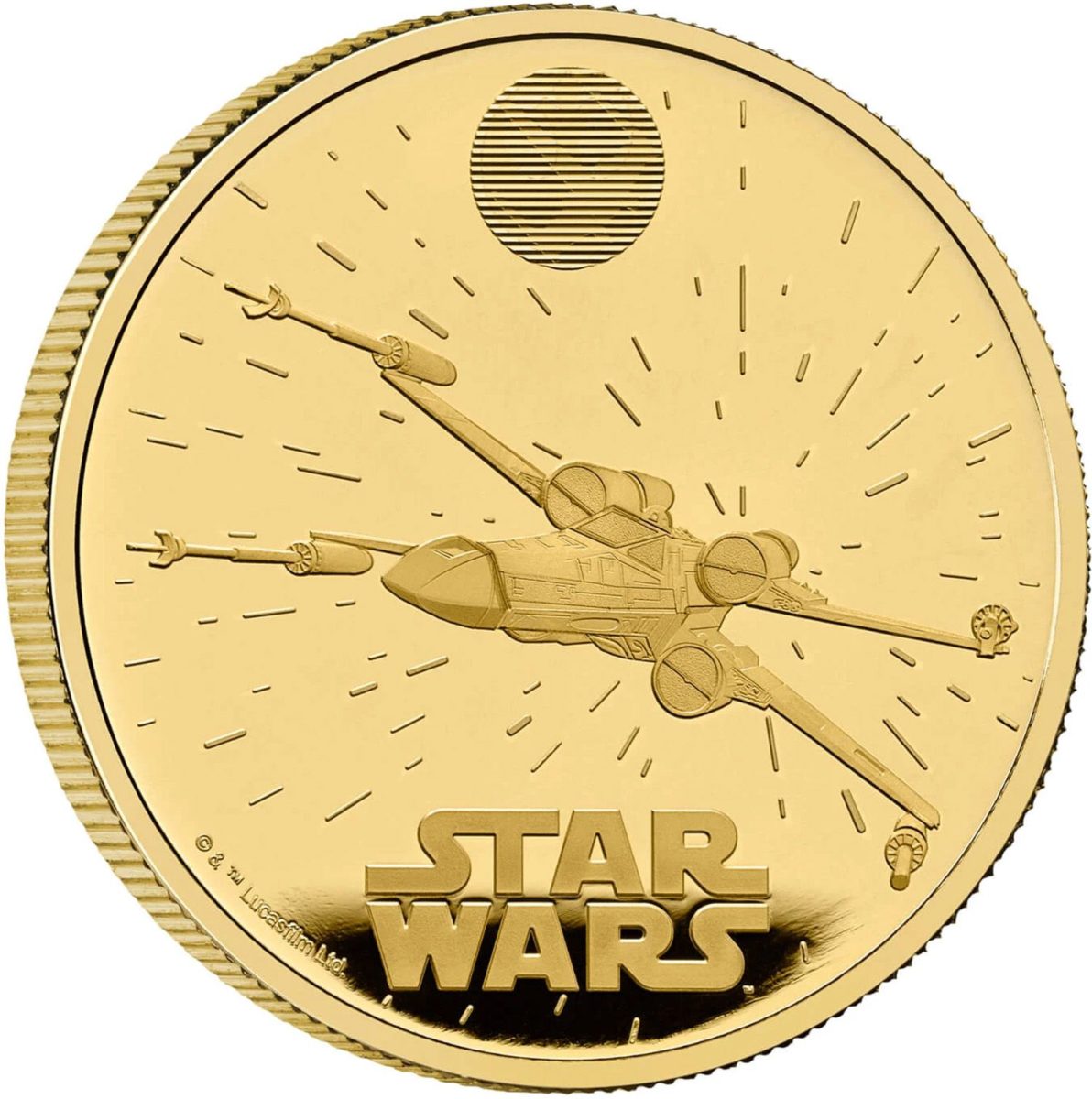 100 Pounds - Charles III X-Wing; Gold Proof