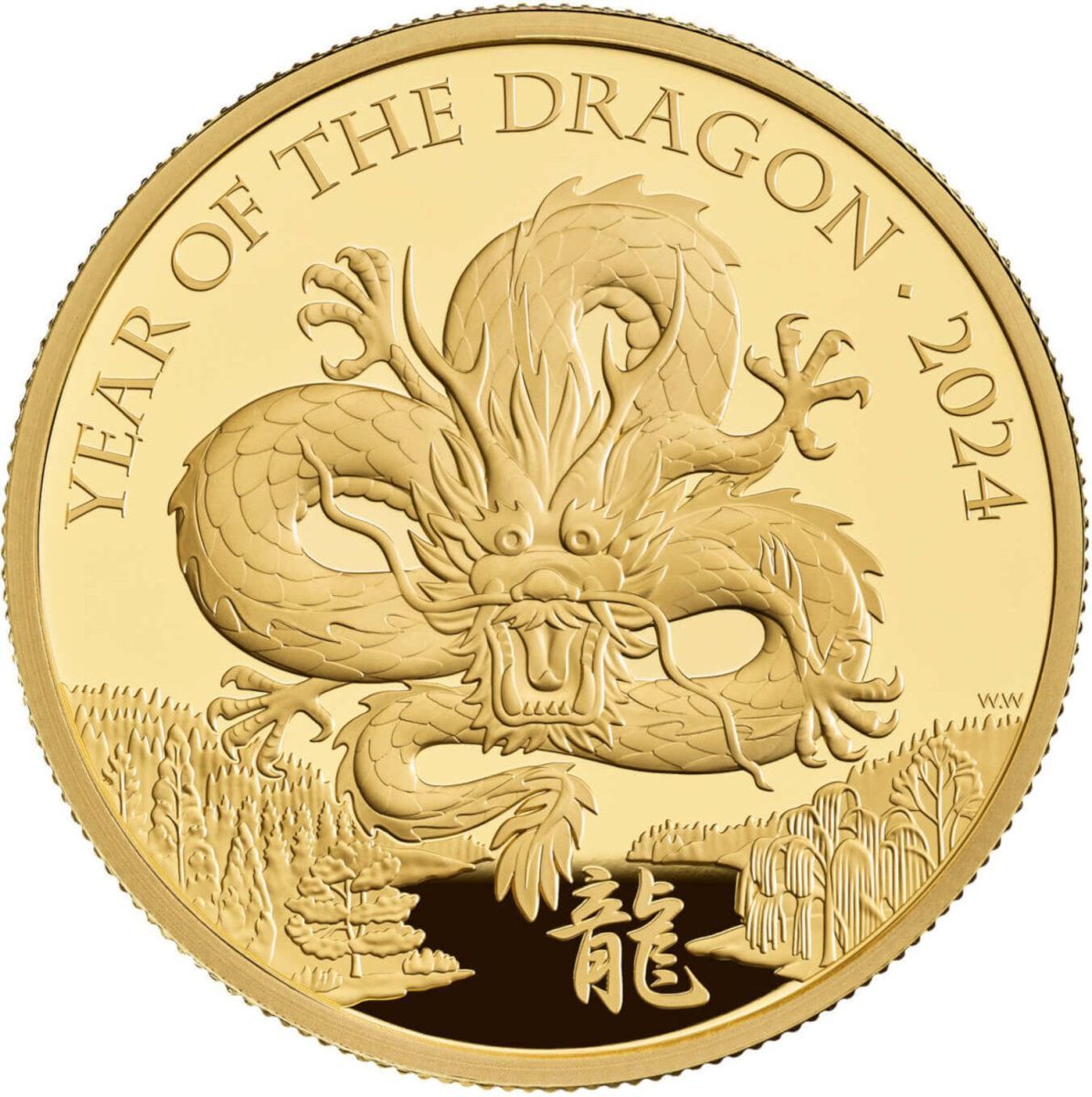 100 Pounds - Charles III Year of the Dragon; Gold Proof reverse