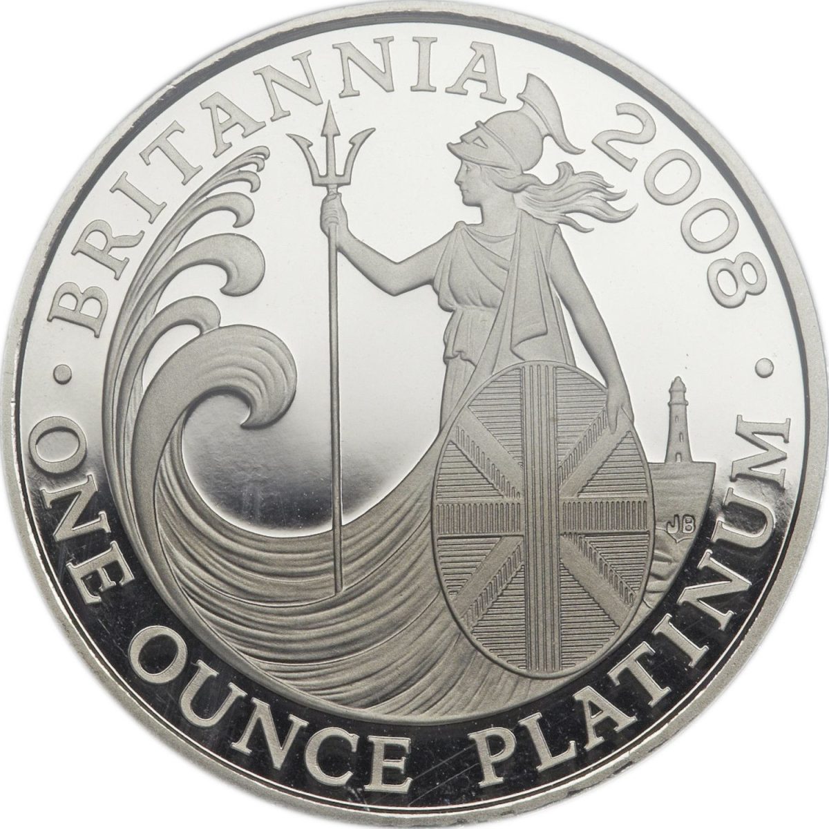 100 Pounds - Elizabeth II 4th portrait; 1 oz Fine Platinum