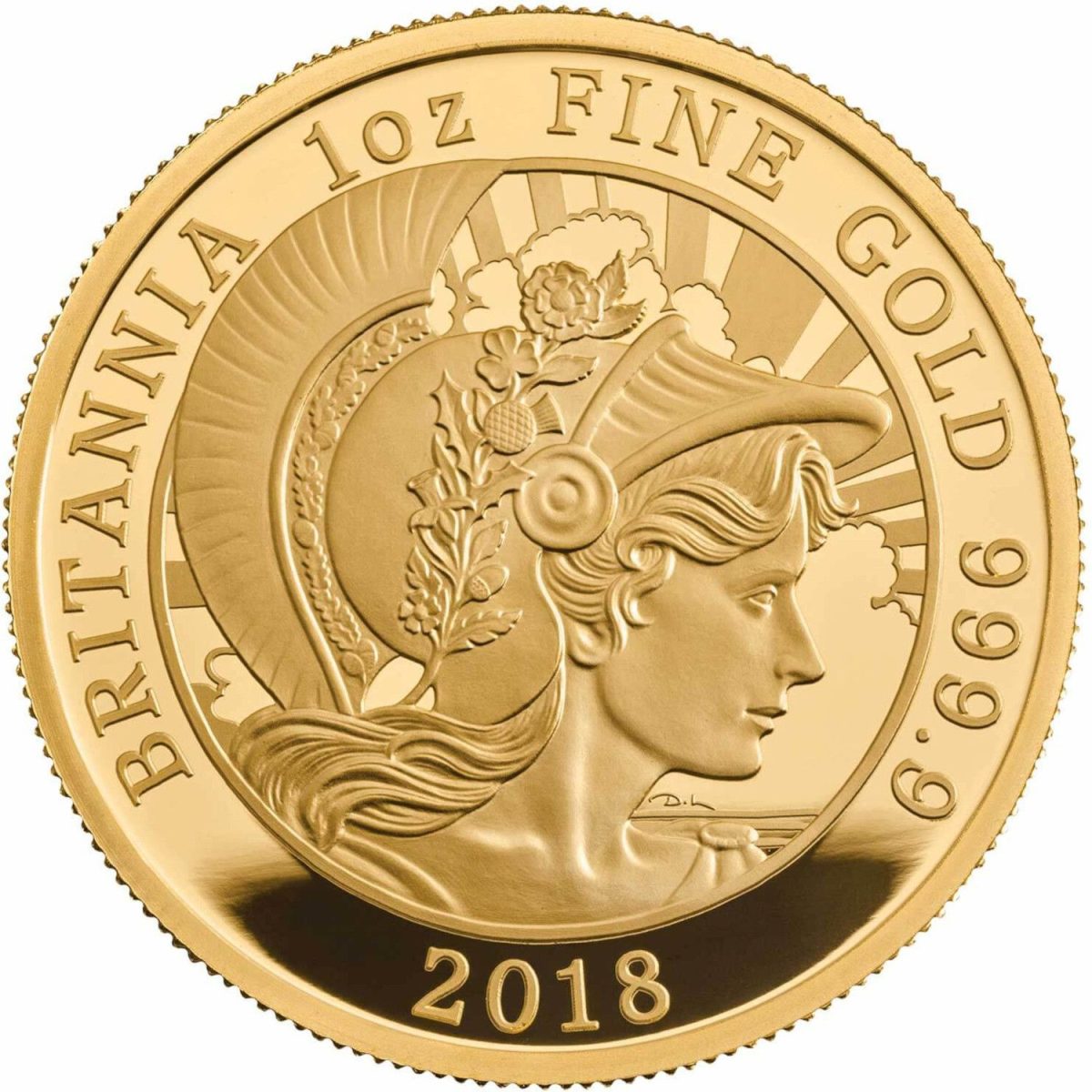 100 Pounds - Elizabeth II 5th portrait; 1 oz Fine Gold