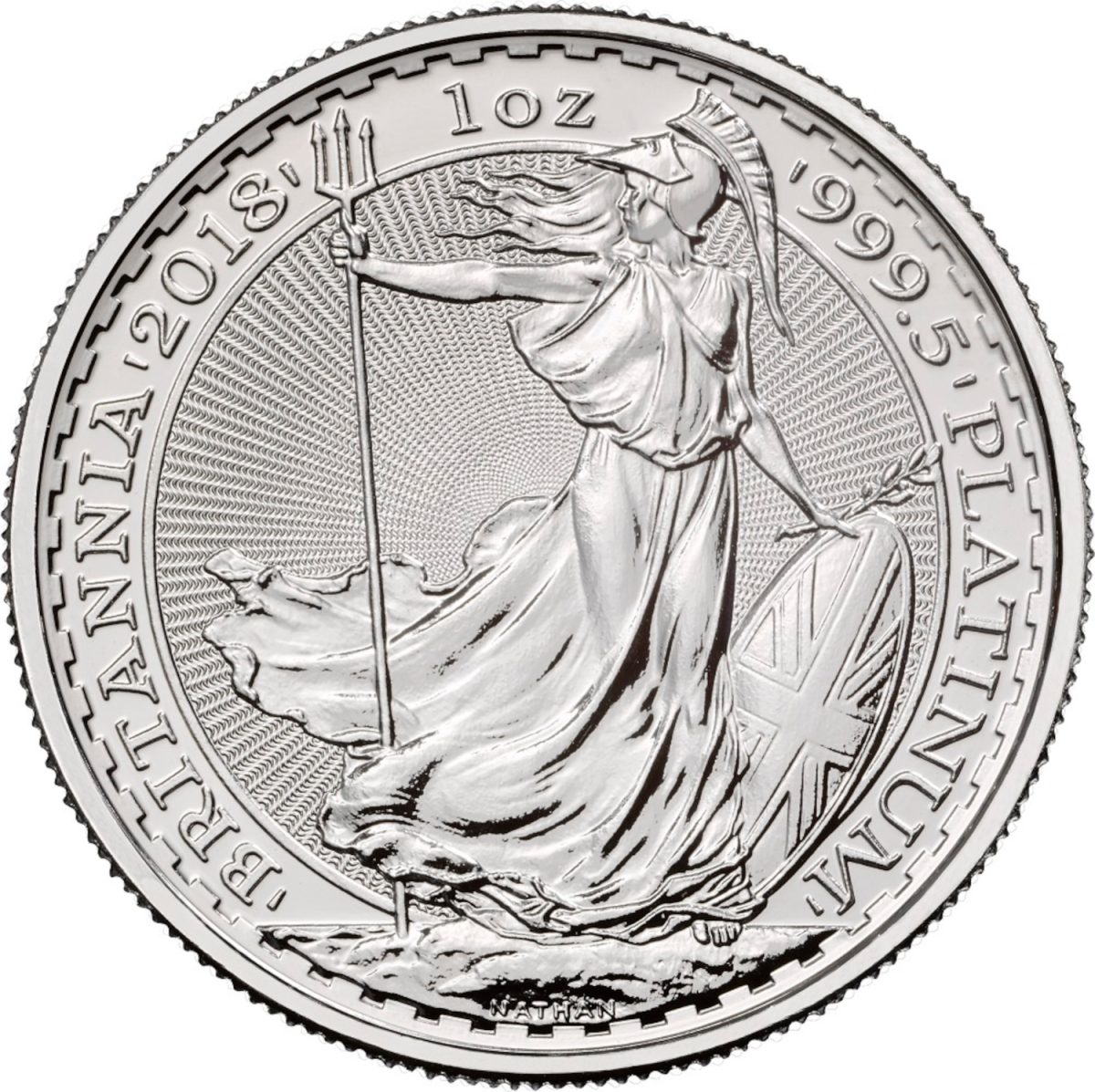 100 Pounds - Elizabeth II 5th portrait; 1 oz Fine Platinum