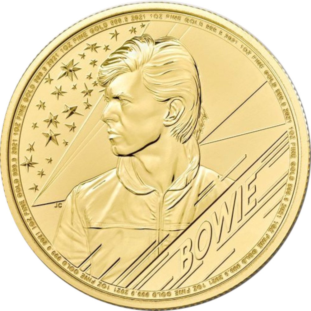 100 Pounds - Elizabeth II David Bowie; 1 oz Fine Gold