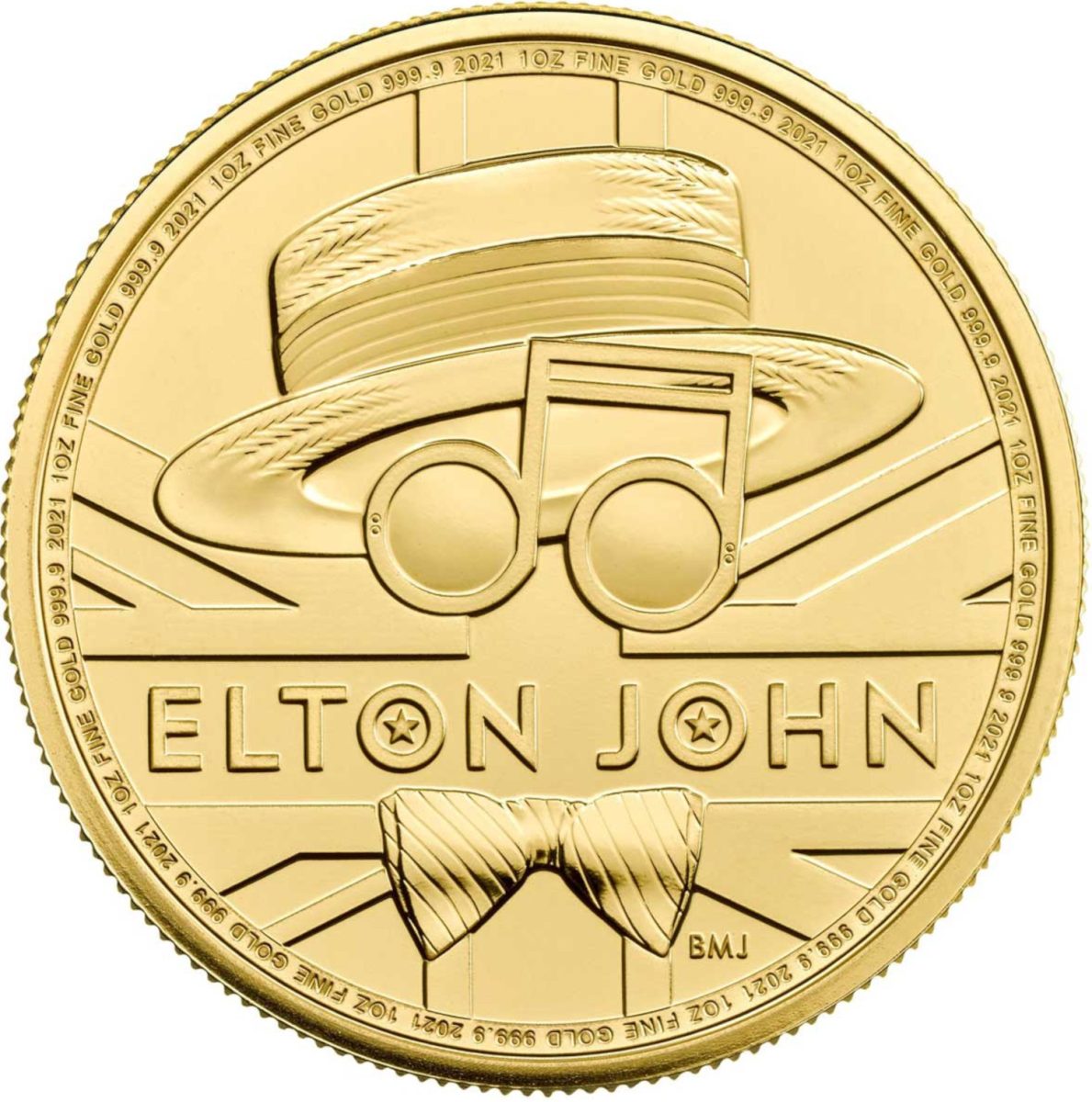 100 Pounds - Elizabeth II Elton John; 1 oz Fine Gold