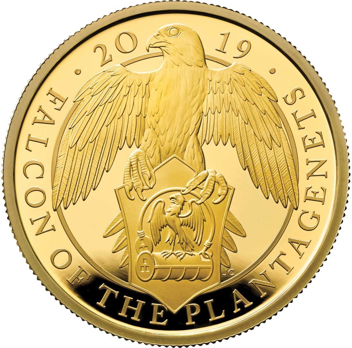 100 Pounds - Elizabeth II Falcon of Plantagenets; Gold Proof