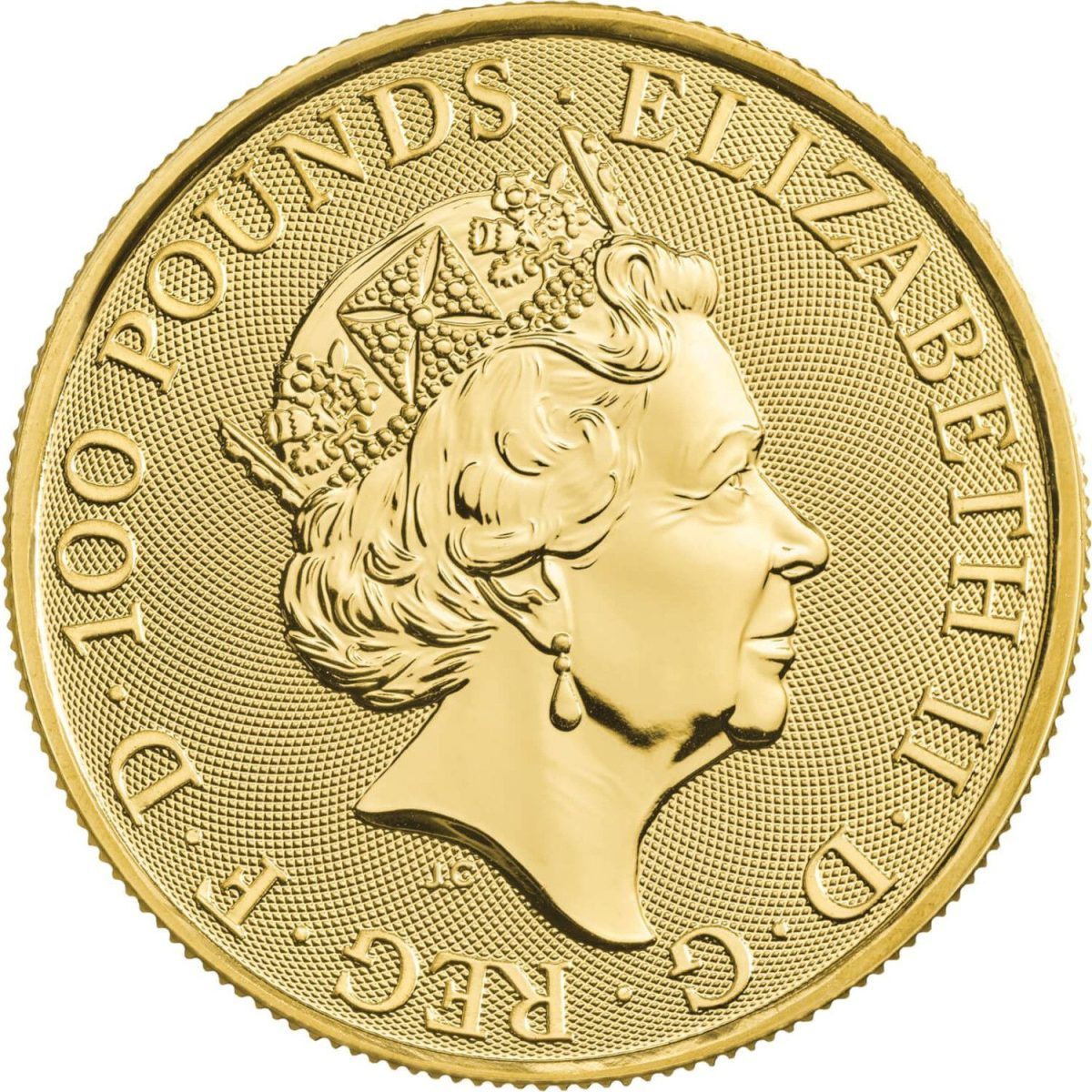 100 Pounds - Elizabeth II Gold Standard; 1 oz Fine Gold obverse