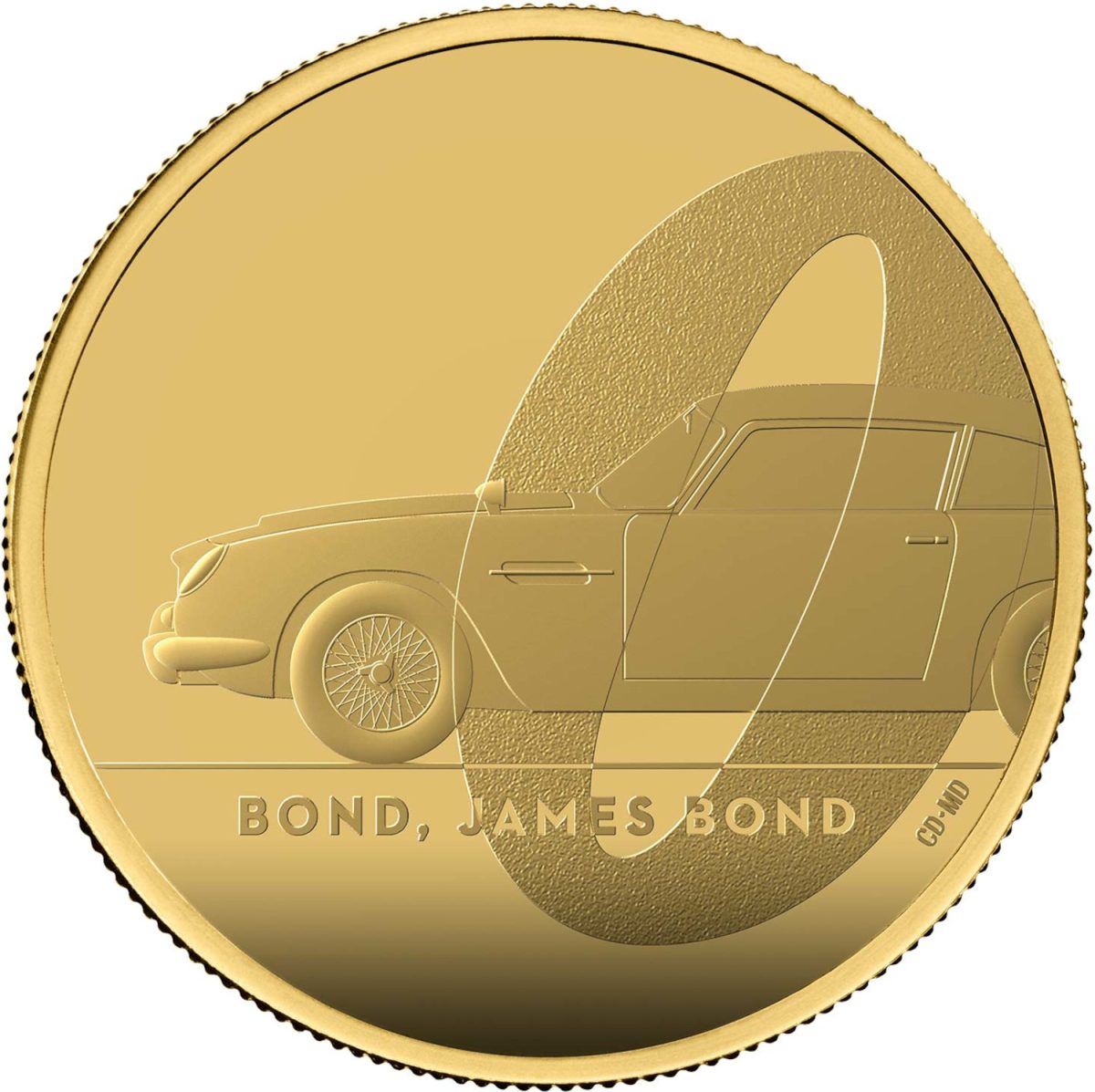 100 Pounds - Elizabeth II James Bond - I; Gold Proof reverse