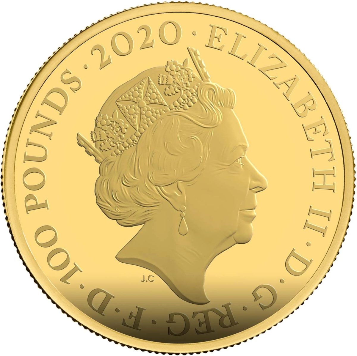 100 Pounds - Elizabeth II James Bond - III; Gold Proof obverse