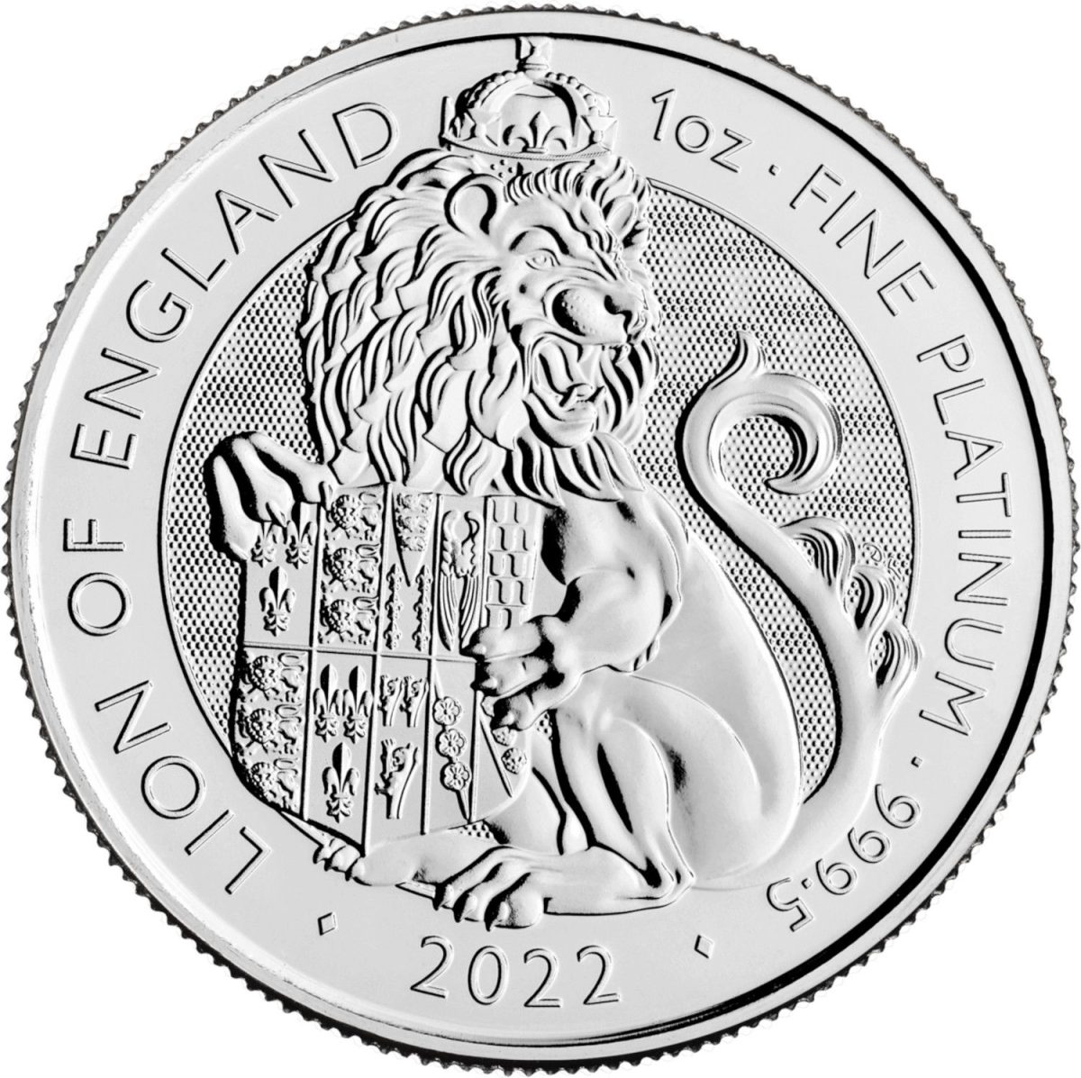 100 Pounds - Elizabeth II Lion of England; 1 oz Fine Platinum reverse