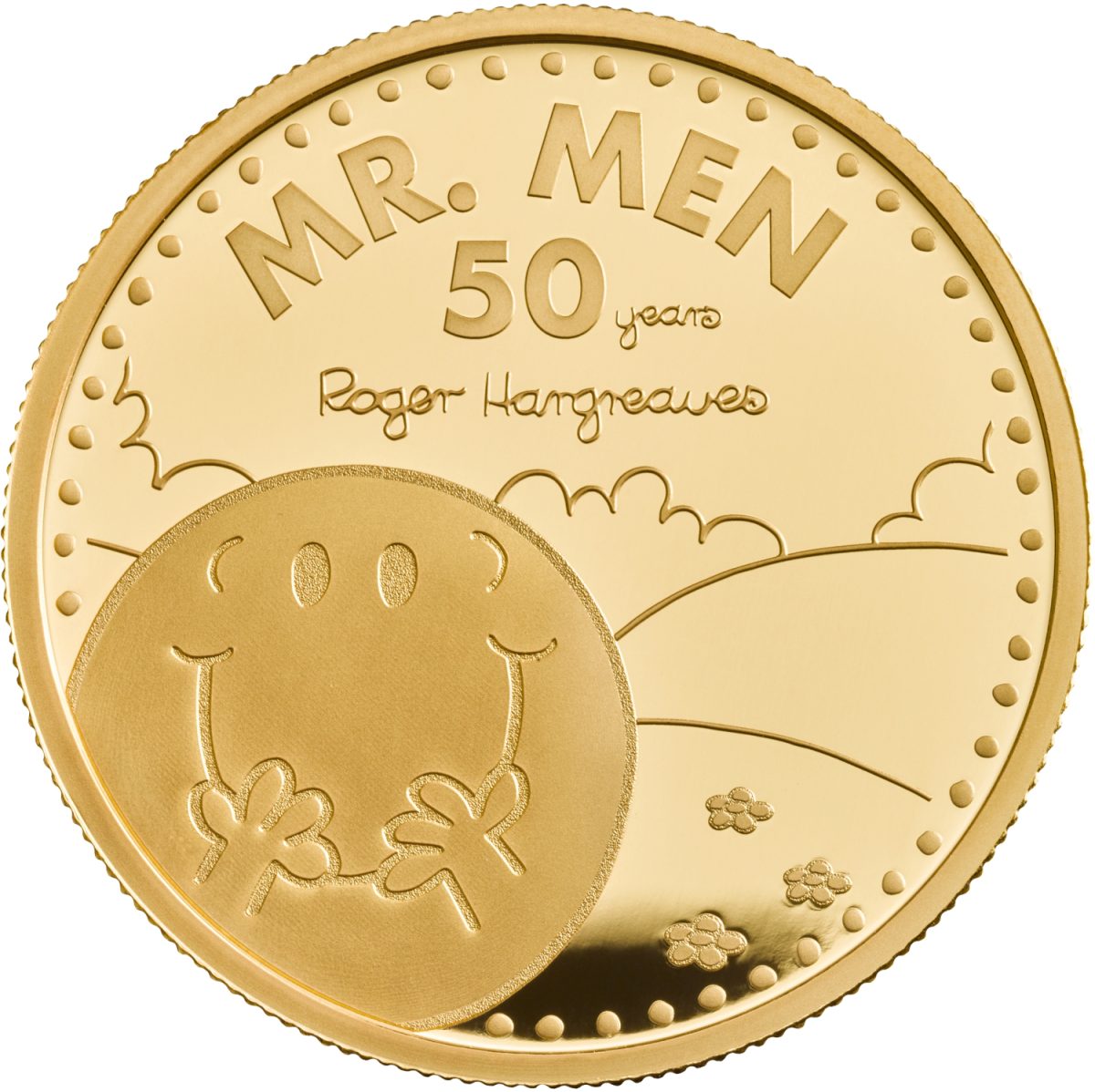 100 Pounds - Elizabeth II Mr Happy; Gold Proof reverse