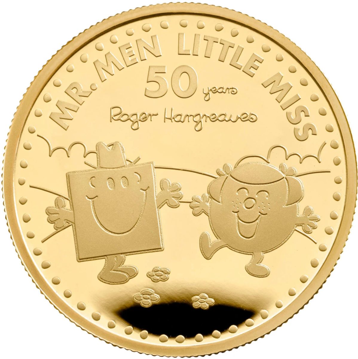 100 Pounds - Elizabeth II Mr. Strong and Little Miss Giggles; Gold Proof reverse