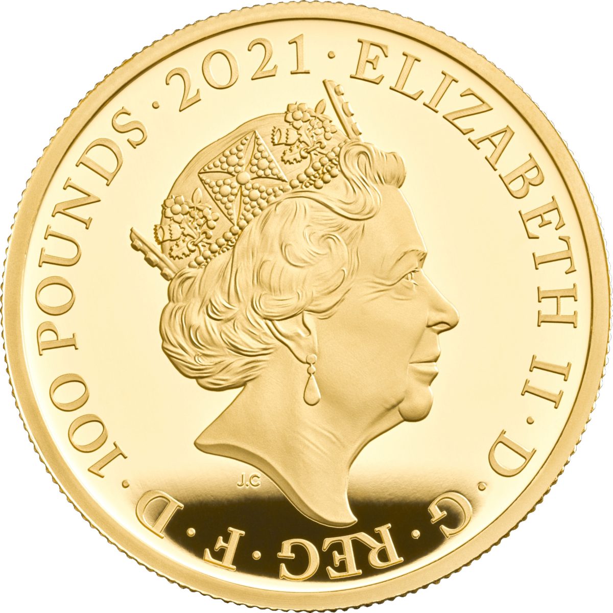 100 Pounds - Elizabeth II Peter Rabbit; Gold Proof obverse