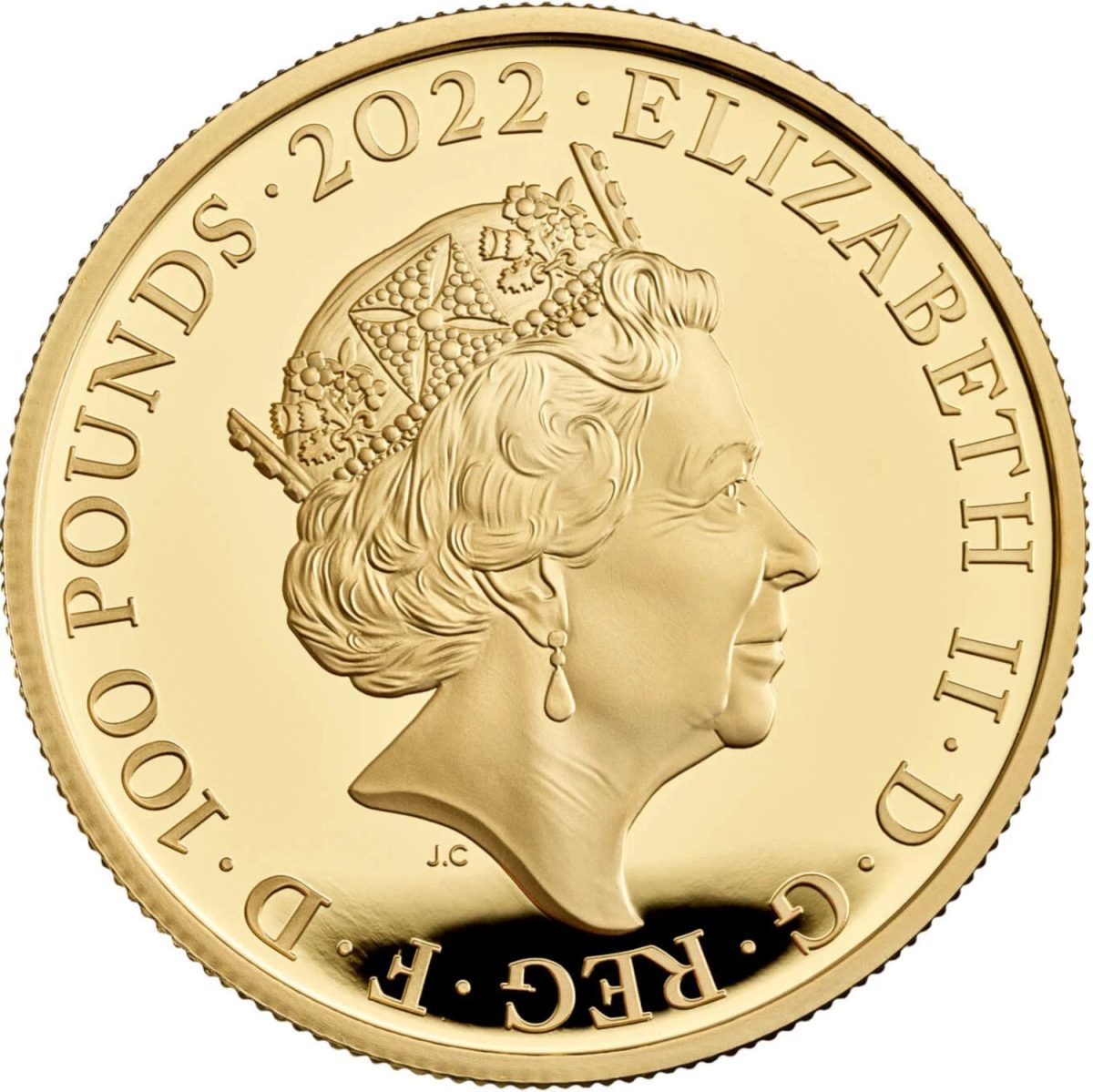 100 Pounds - Elizabeth II Peter Rabbit; Gold Proof obverse