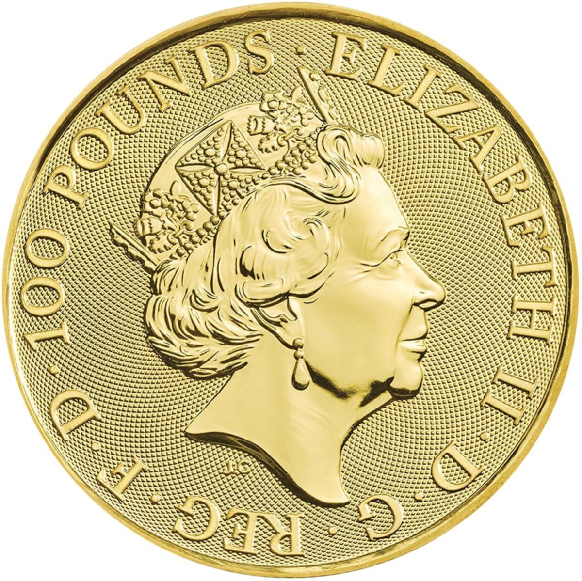 100 Pounds - Elizabeth II Robin Hood; 1 oz Fine Gold obverse