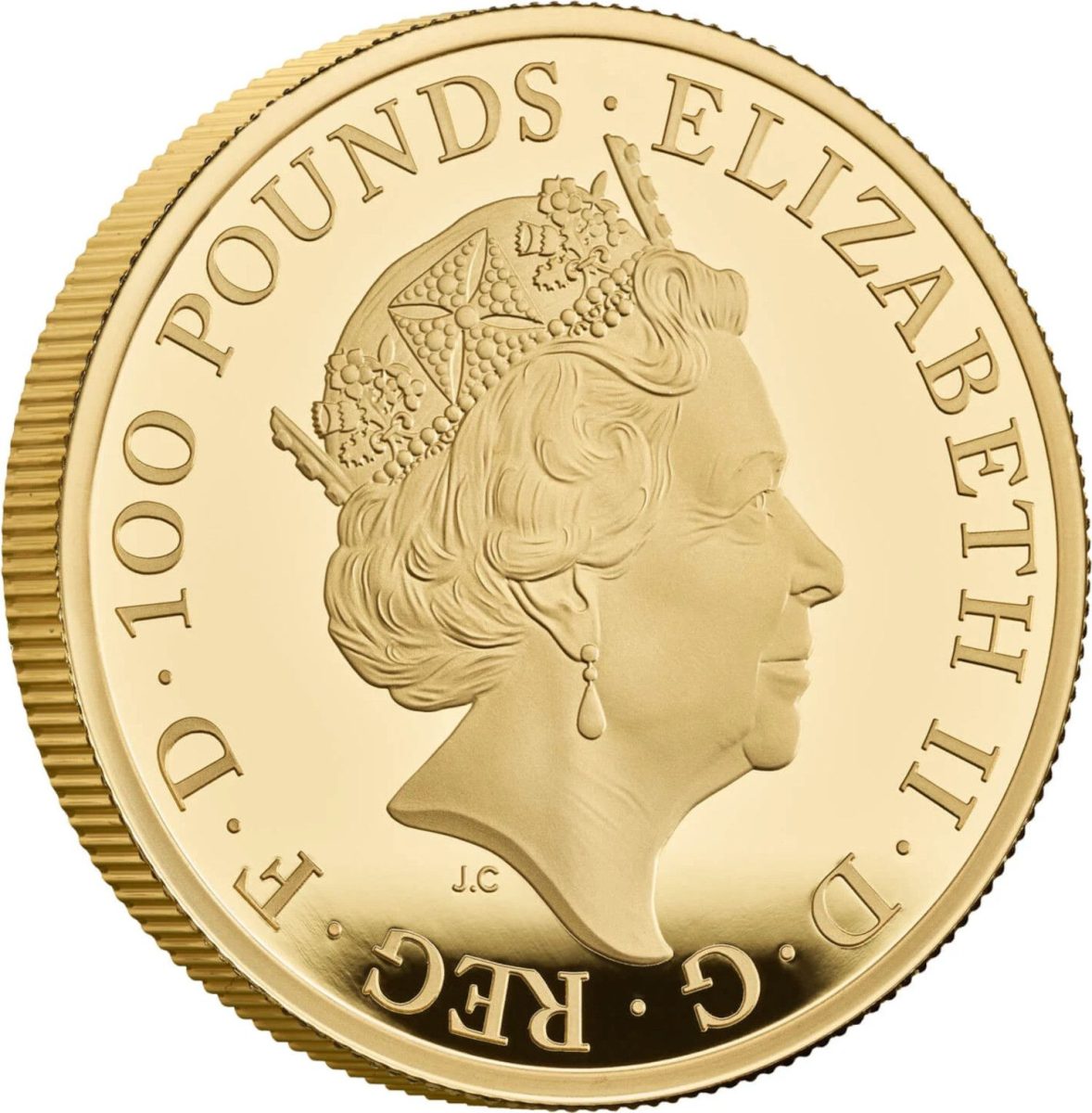 100 Pounds - Elizabeth II Seymour Panther; Gold Proof obverse