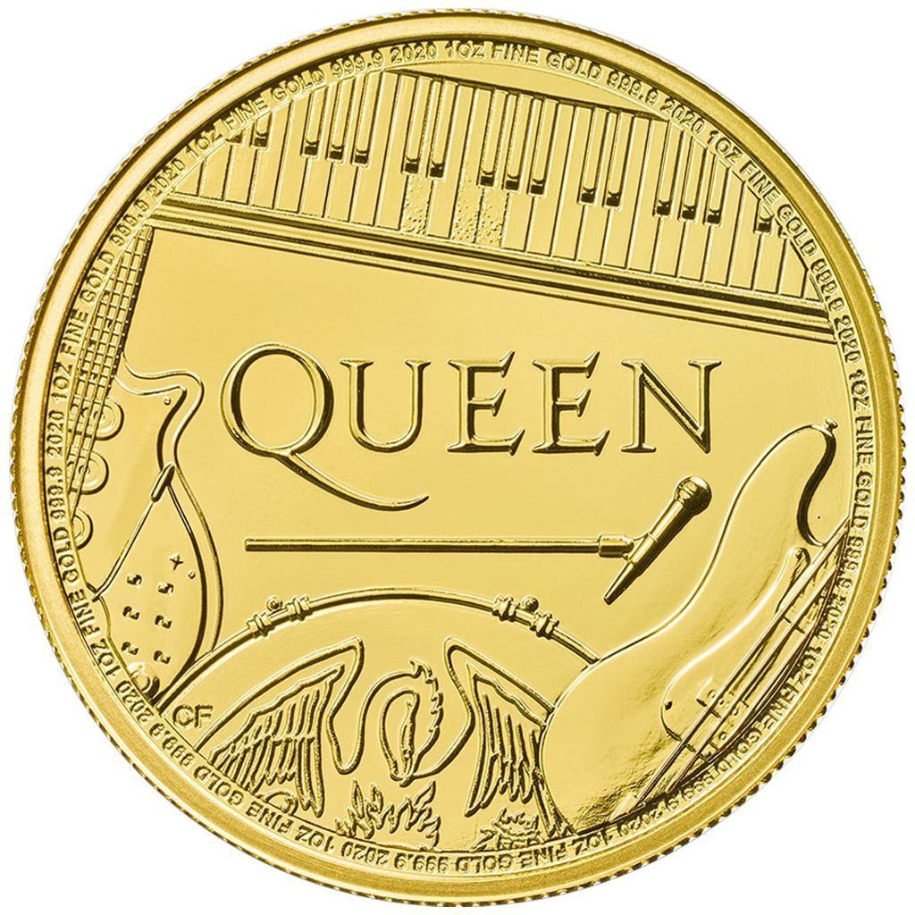100 Pounds - Elizabeth II The band Queen; 1 oz Fine Gold