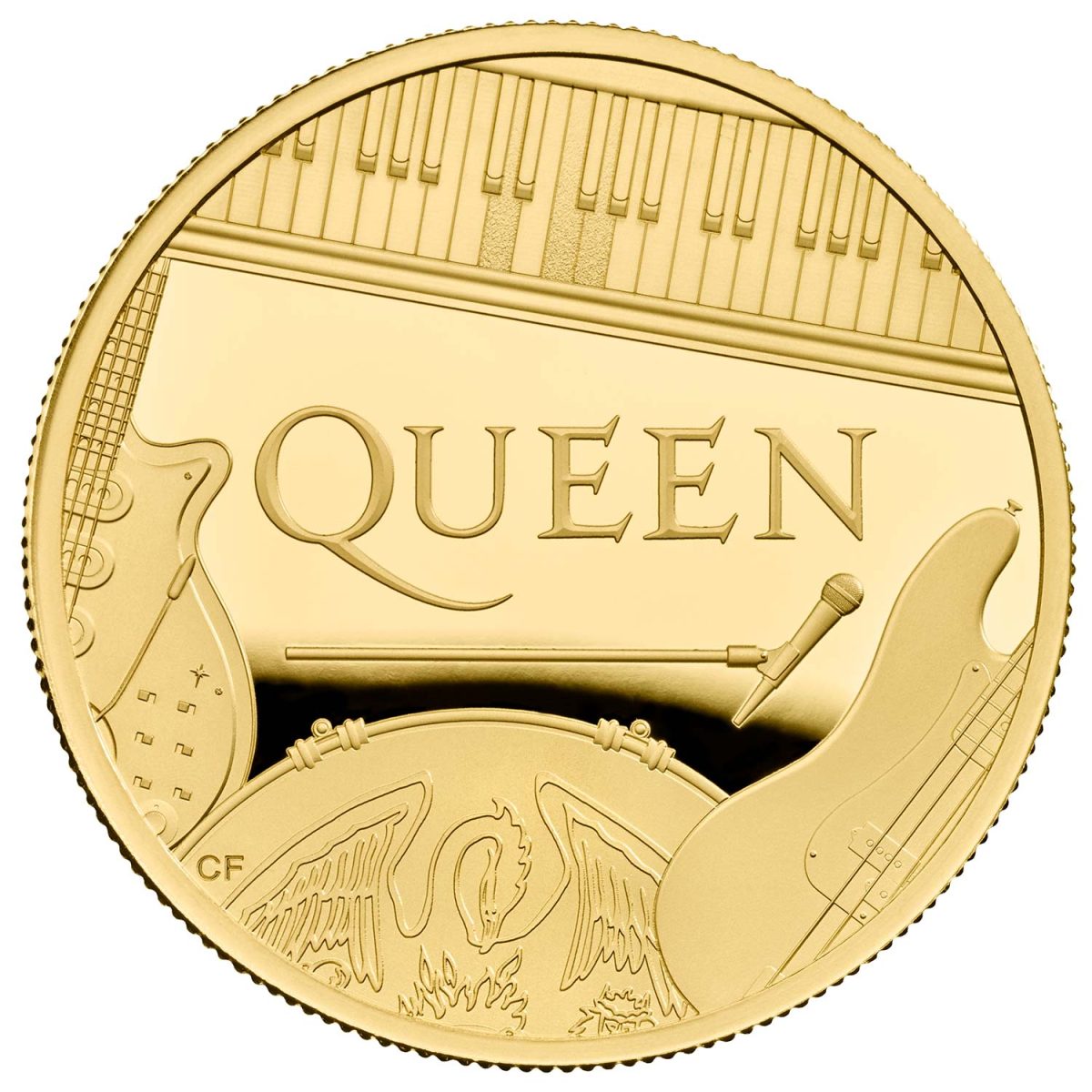 100 Pounds - Elizabeth II The band Queen; Gold Proof