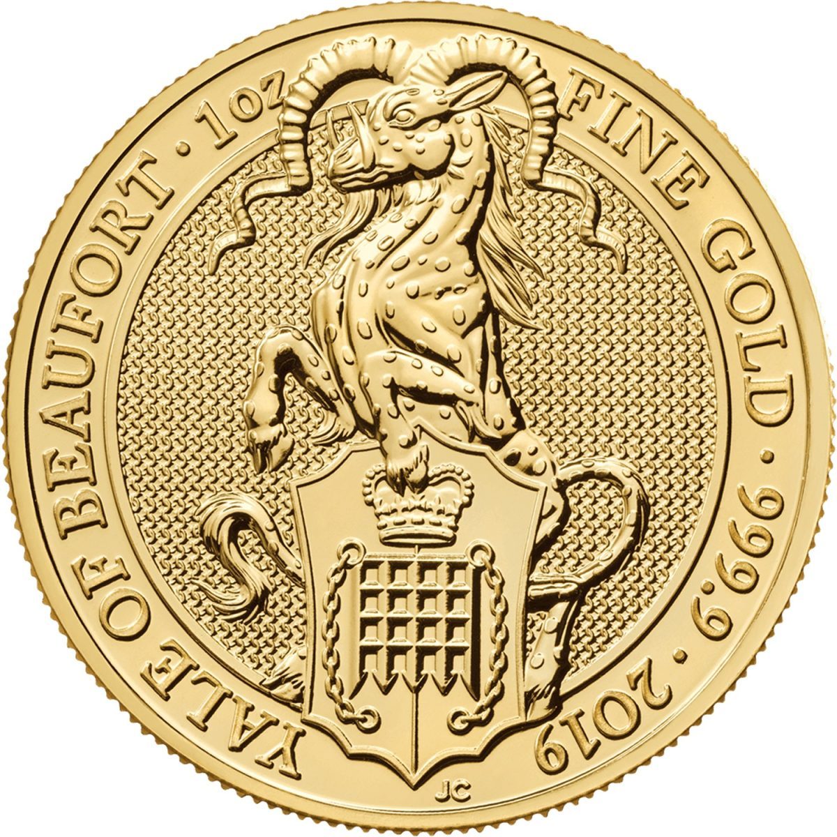 100 Pounds - Elizabeth II Yale of Beaufort; 1 oz Fine Gold