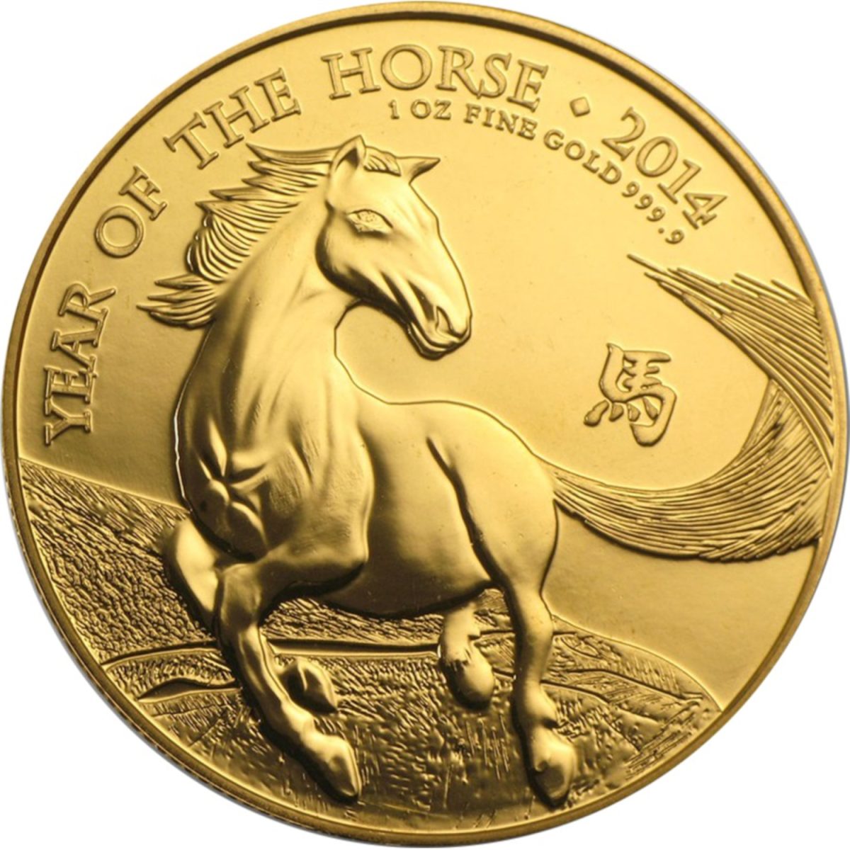 100 Pounds - Elizabeth II Year of the Horse; 1 oz Fine Gold