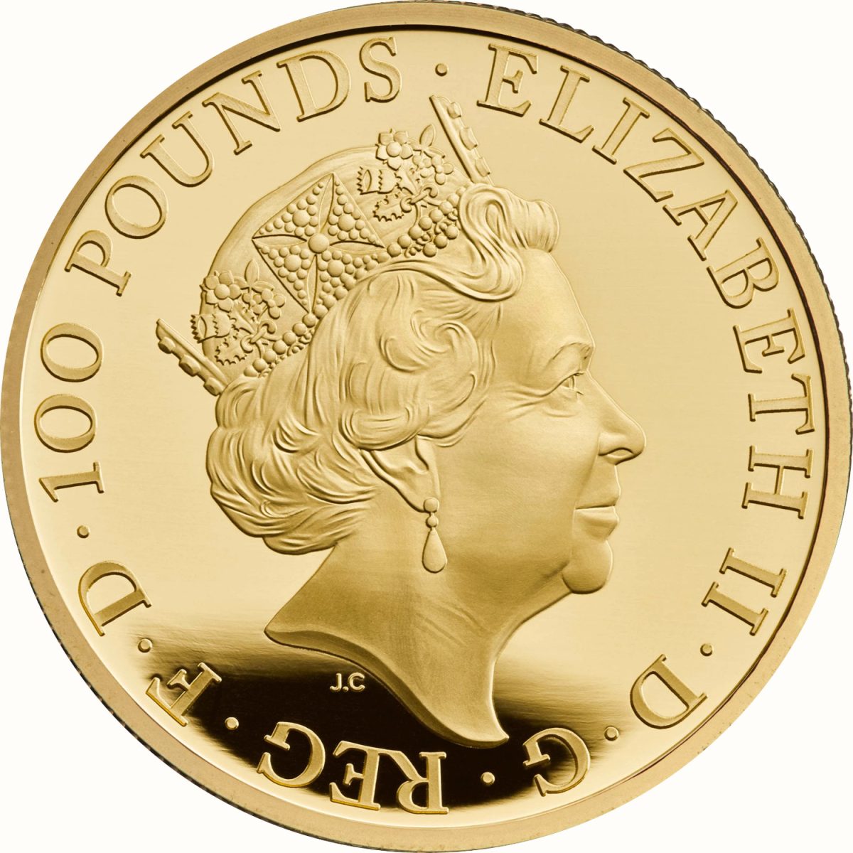 100 Pounds - Elizabeth II Year of The Ox; Gold Proof obverse