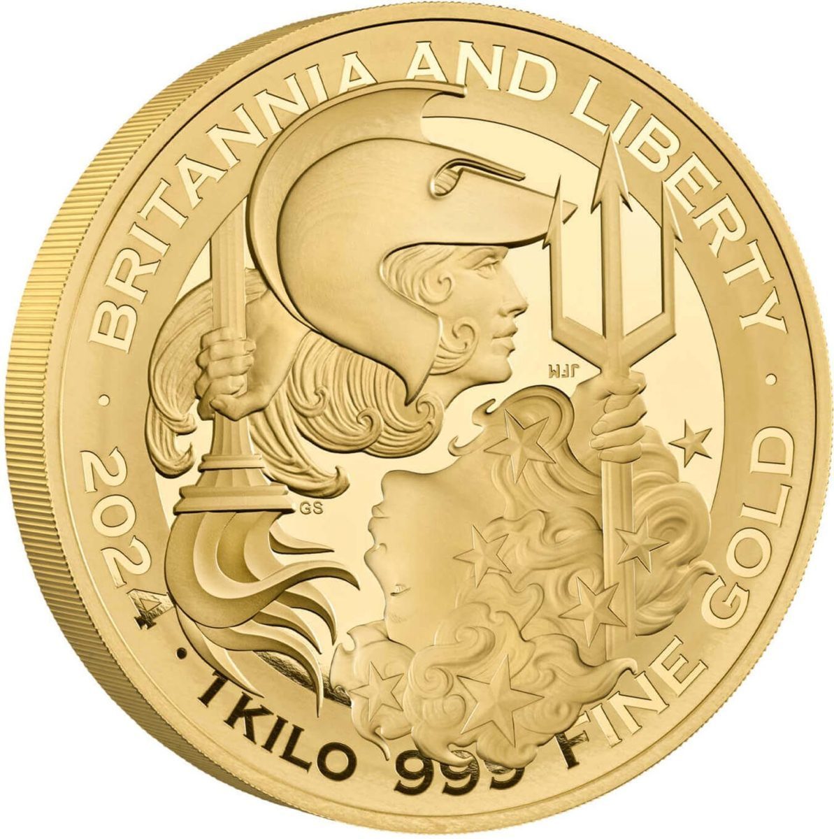 1000 Pounds - Charles III Britannia & Liberty; Gold Proof