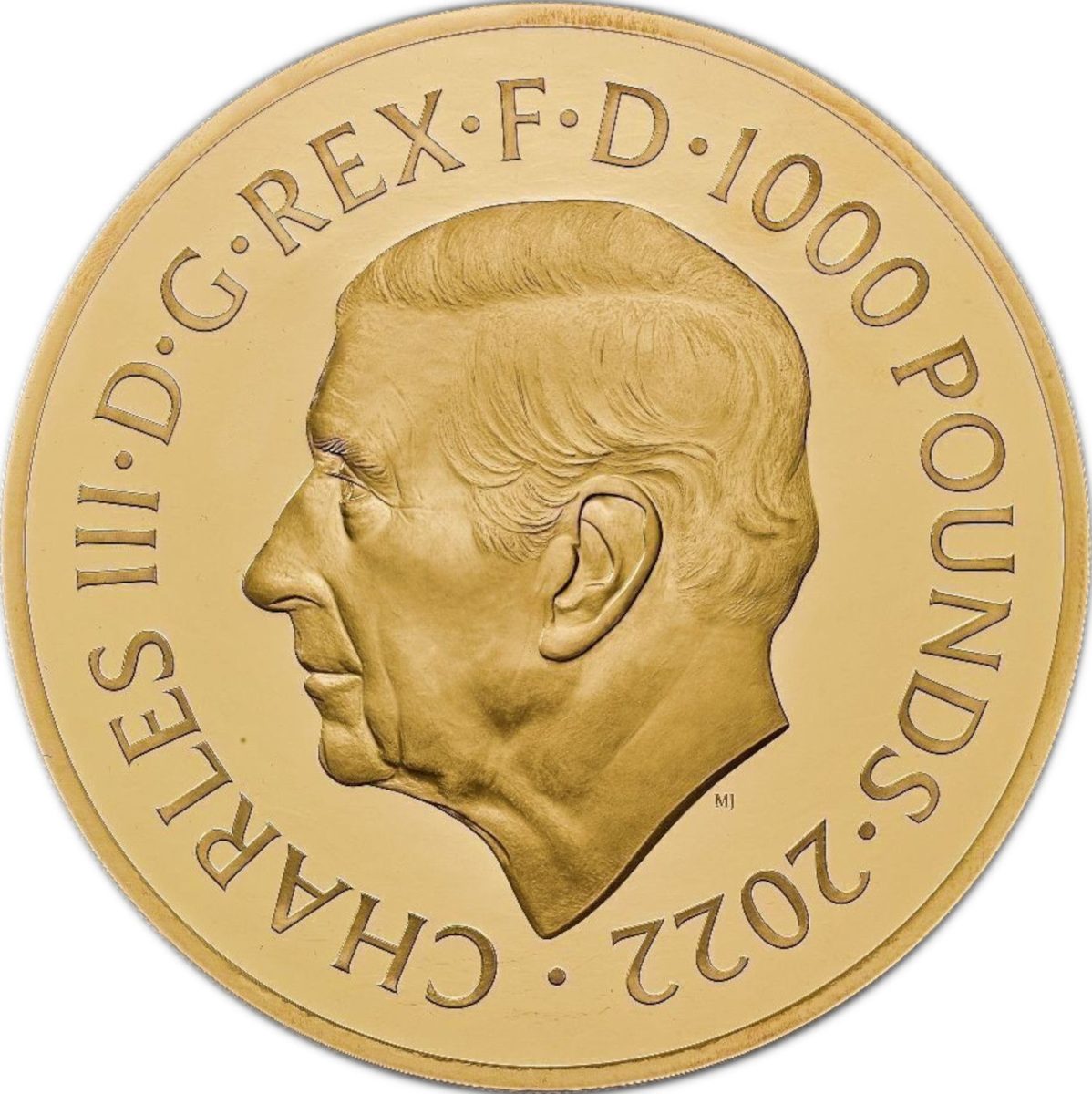 1000 Pounds - Charles III Life and legacy of the Queen; Gold Proof obverse