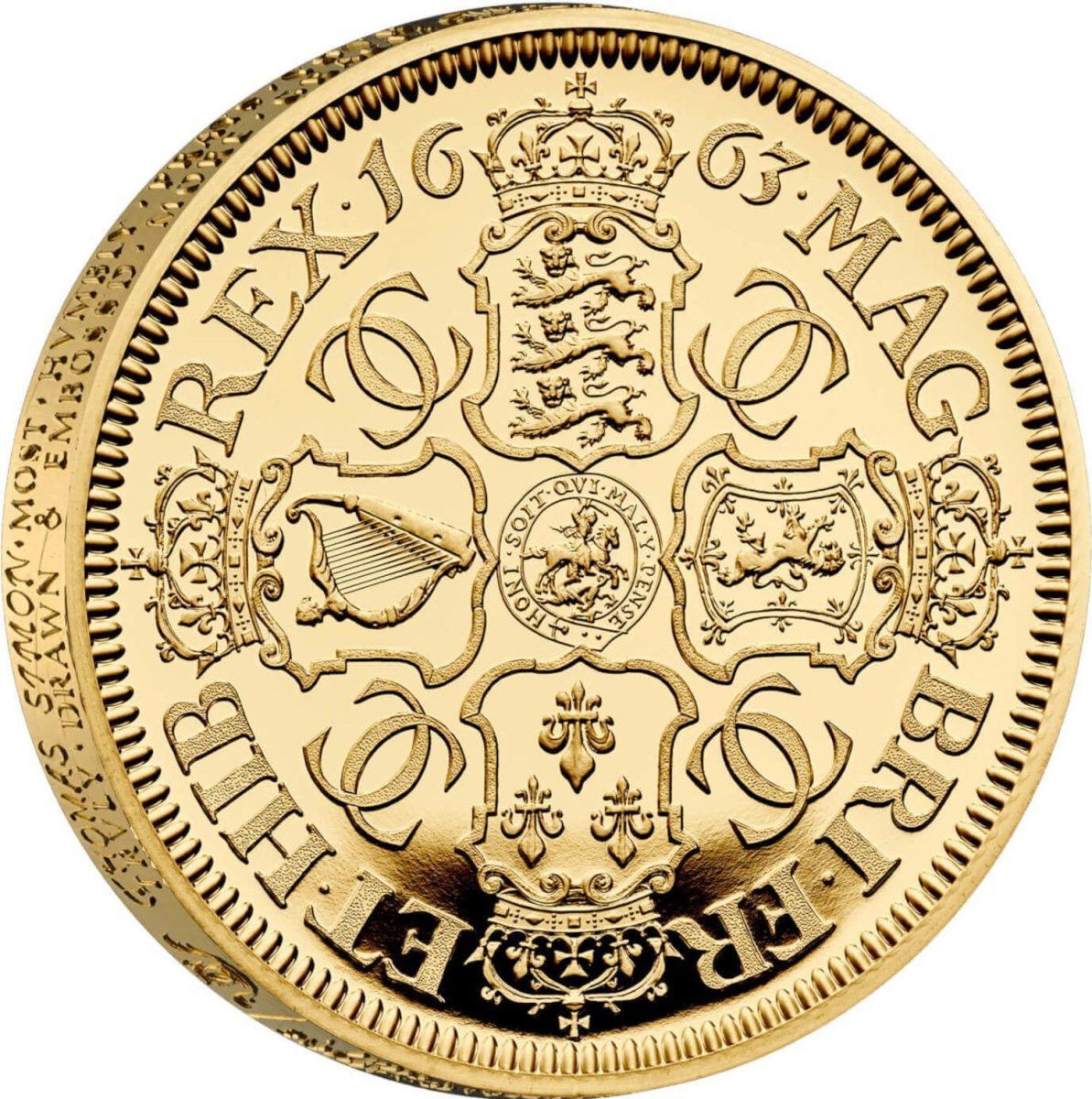 1000 Pounds - Charles III Petition Crown, Shields; Gold Proof
