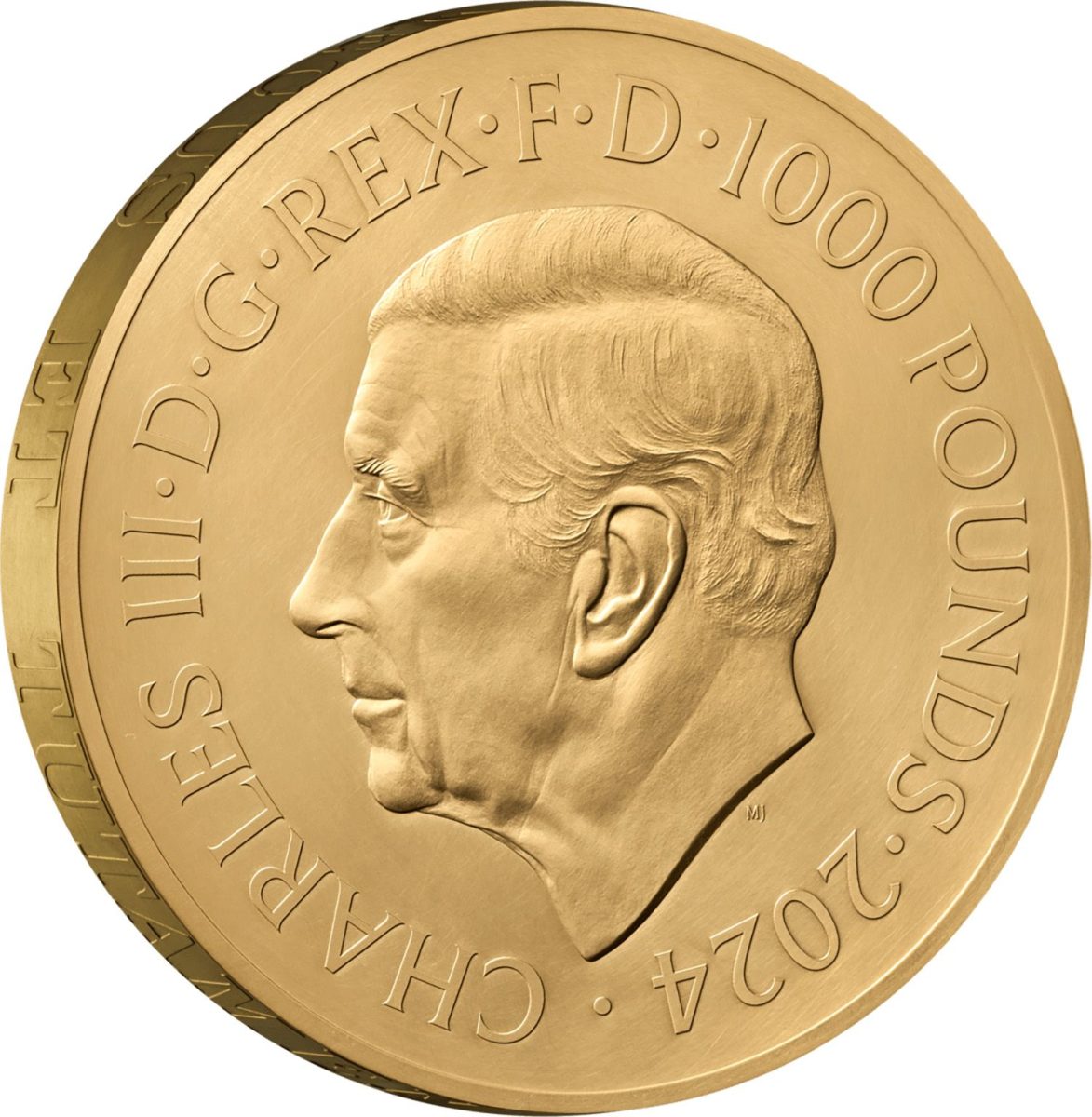 1000 Pounds - Charles III St George & The Dragon; Gold Proof obverse