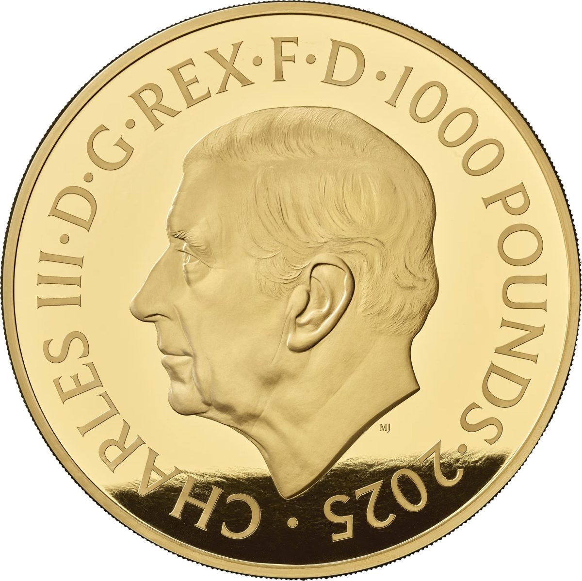 1000 Pounds - Charles III Waterloo Medal - Victory; Gold Proof obverse