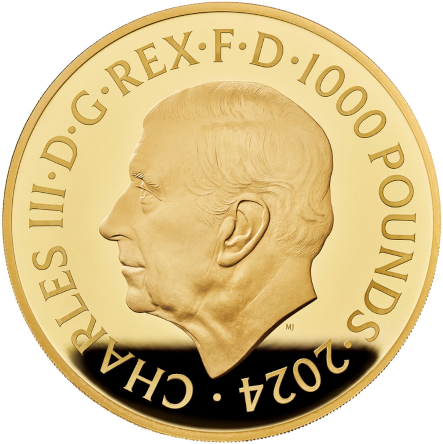1000 Pounds - Charles III Year of the Dragon; Gold Proof obverse