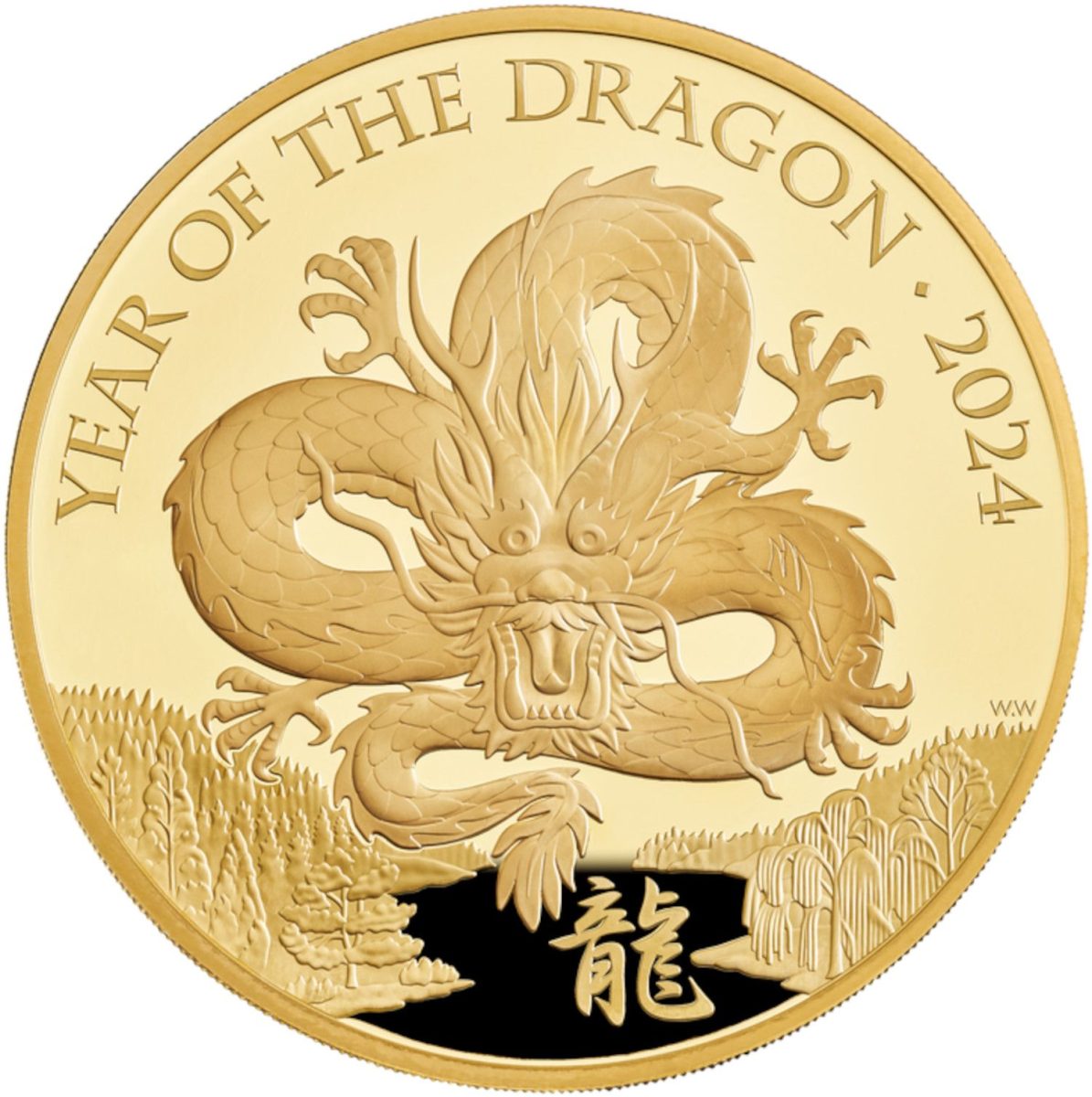 1000 Pounds - Charles III Year of the Dragon; Gold Proof