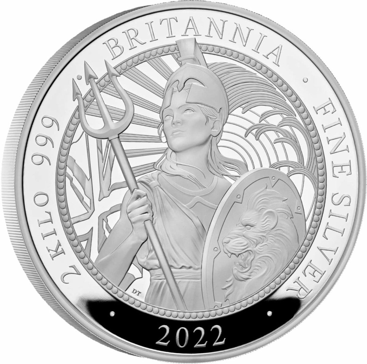 1000 Pounds - Elizabeth II 5th portrait; 2kg Fine Silver