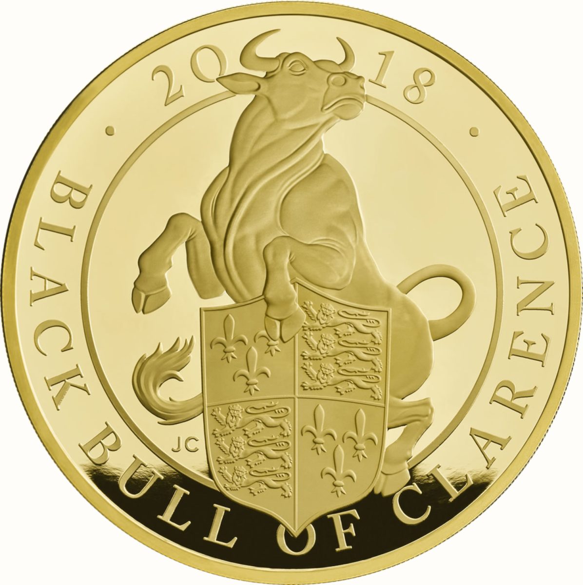 1000 Pounds - Elizabeth II Black Bull of Clarence; Gold Proof