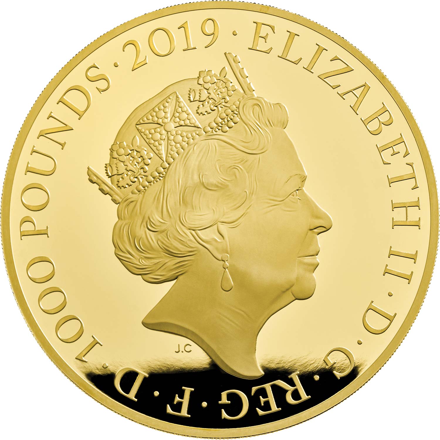 1000 Pounds - Elizabeth II Queen Victoria and Prince Albert; Gold Proof obverse