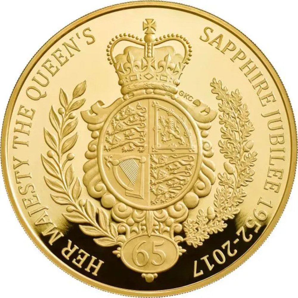 1000 Pounds - Elizabeth II Sapphire Jubilee; Gold Proof